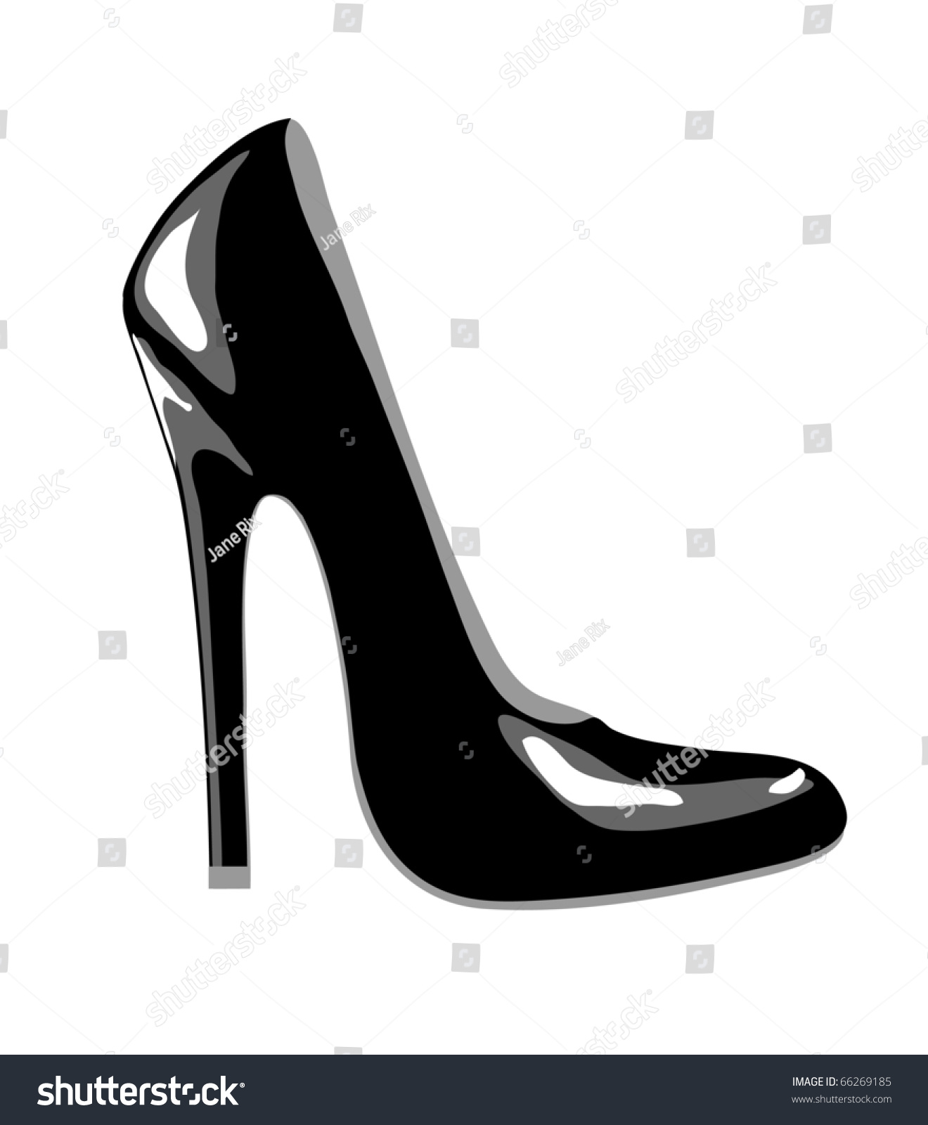 A High-Heeled Black Court Shoe For Business Or Party Wear ...