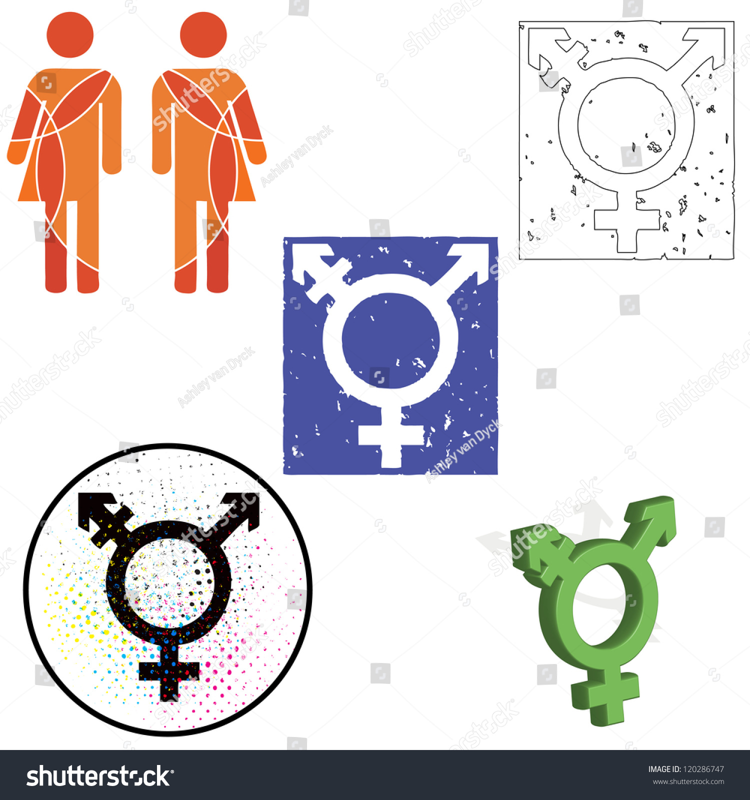 A Jpeg Version Of A Set Of Transgender Icons Stock Vector Illustration ...