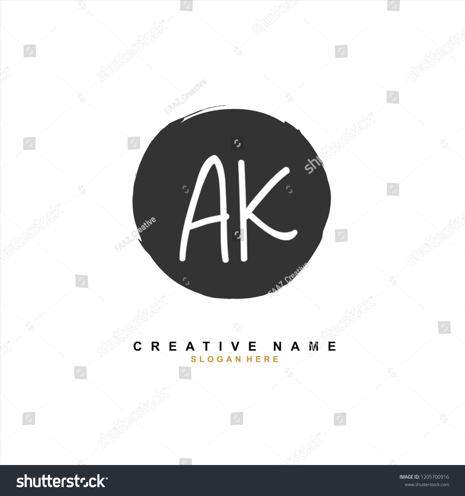 K Ak Initial Abstract Logo Concept Stock Vector Royalty Free 1205700916