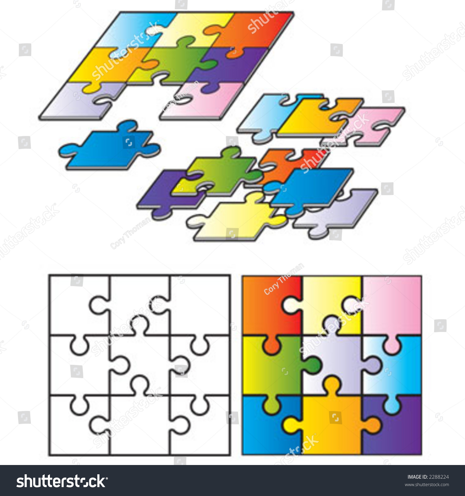 A Puzzle Illustration. - 2288224 : Shutterstock