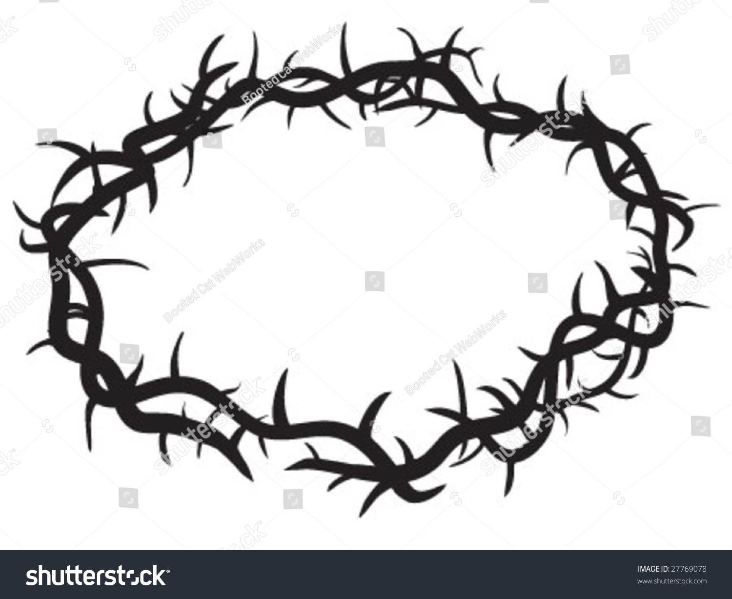 vector file silhouette crown thorns stock vector 27769078 vector file silhouette crown thorns stock vector 27769078
