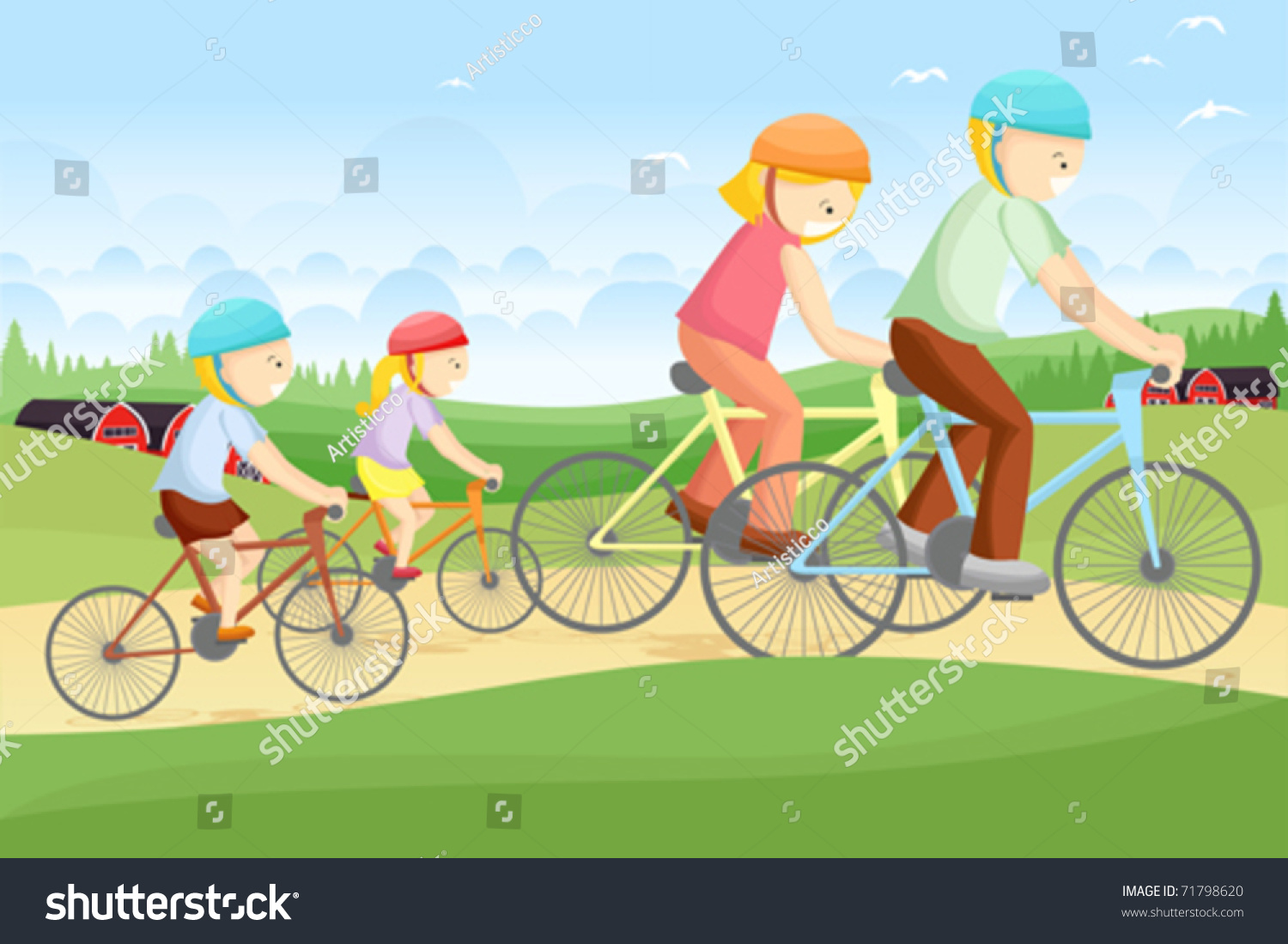 family biking clipart - photo #45