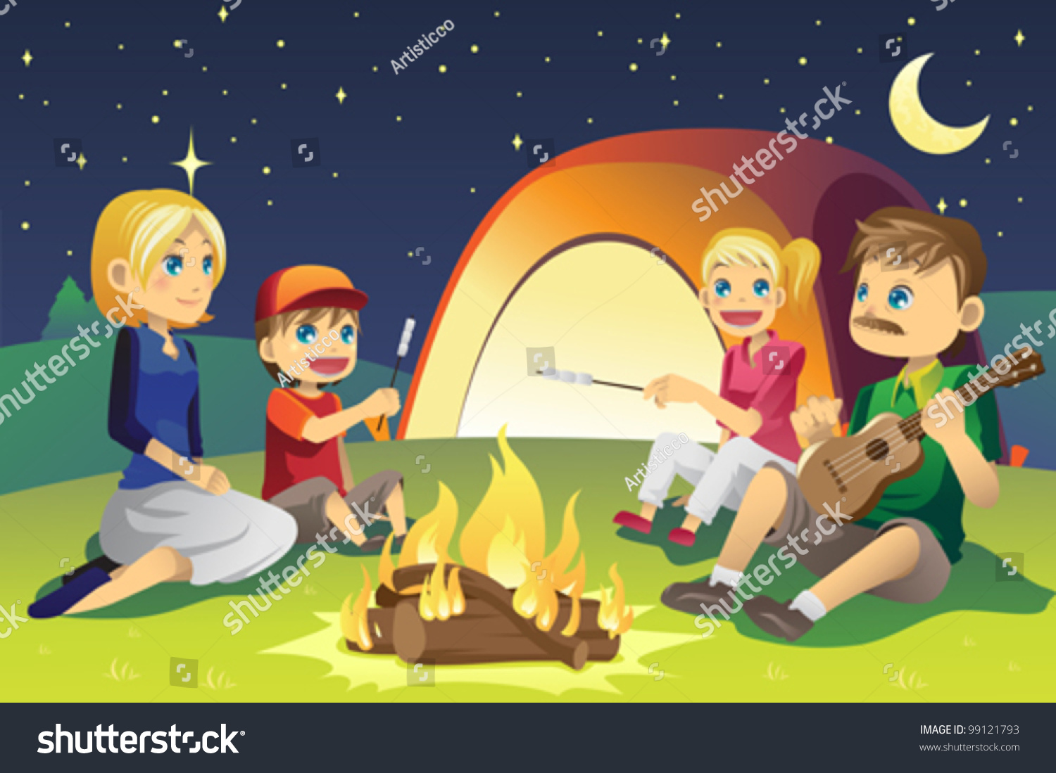 free family camping clipart - photo #49