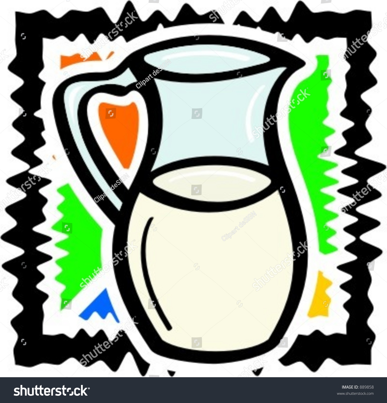 A Vector Illustration Of A Milk-Jug. - 889858 : Shutterstock