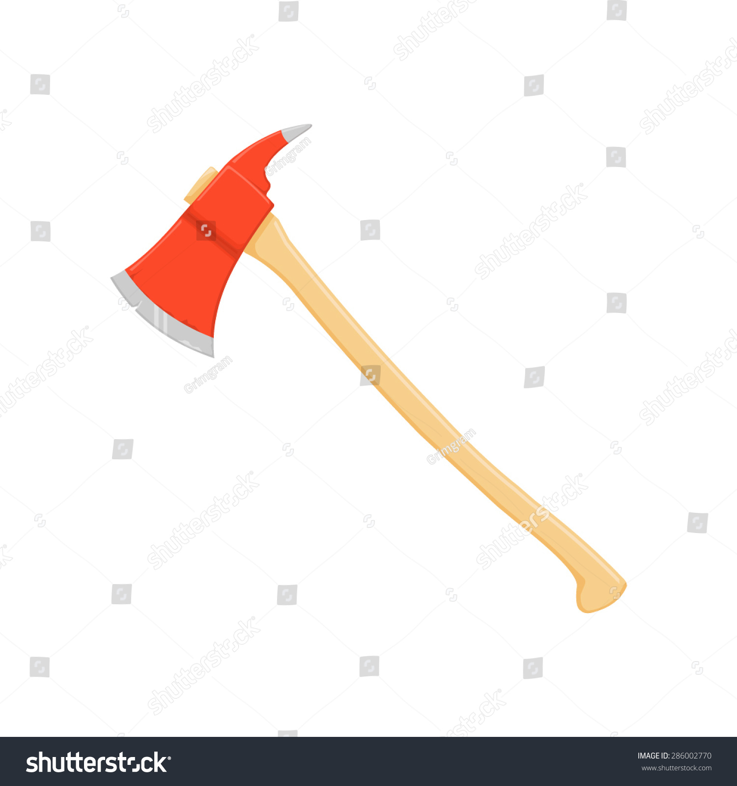 Vector Illustration Red Firemans Axe axe Fire Stock Vector 286002770