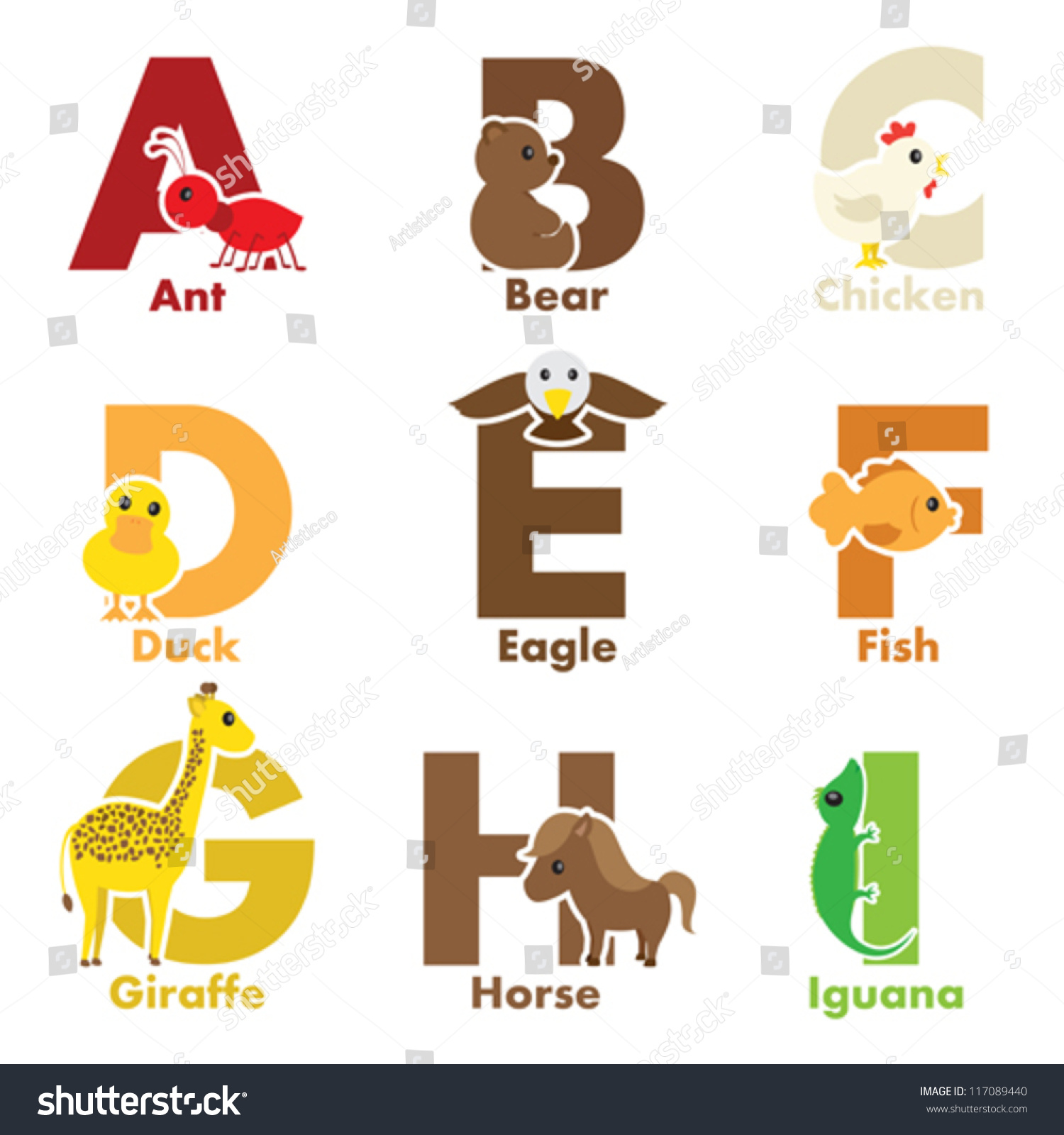 free clip art animal letters - photo #32