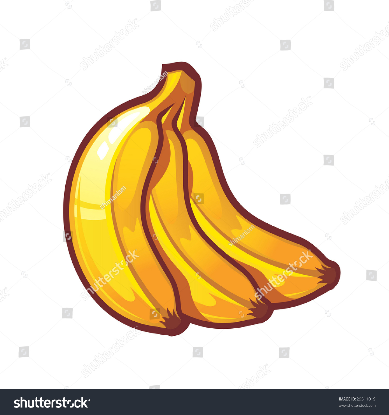 Vector Stylized Bananas Stock Vector 29511019 Shutterstock