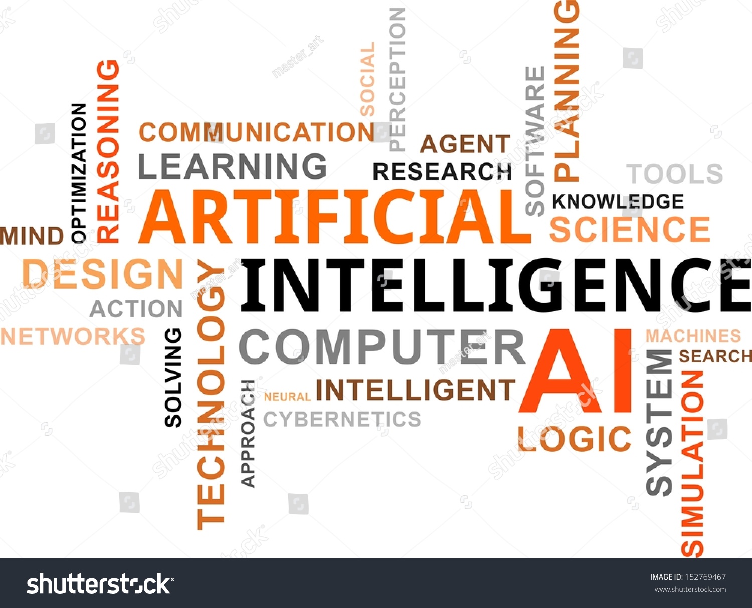 A Word Cloud Of Artificial Intelligence Related Items Stock Vector ...