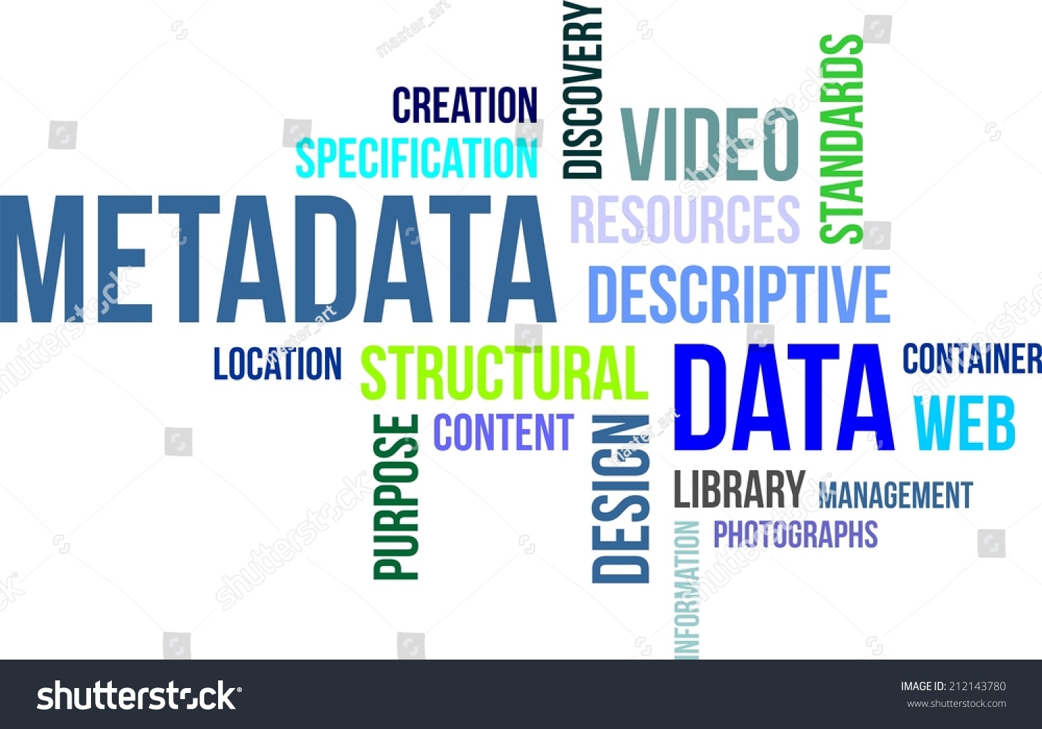 a-word-cloud-of-meta-data-related-items-stock-vector-illustration