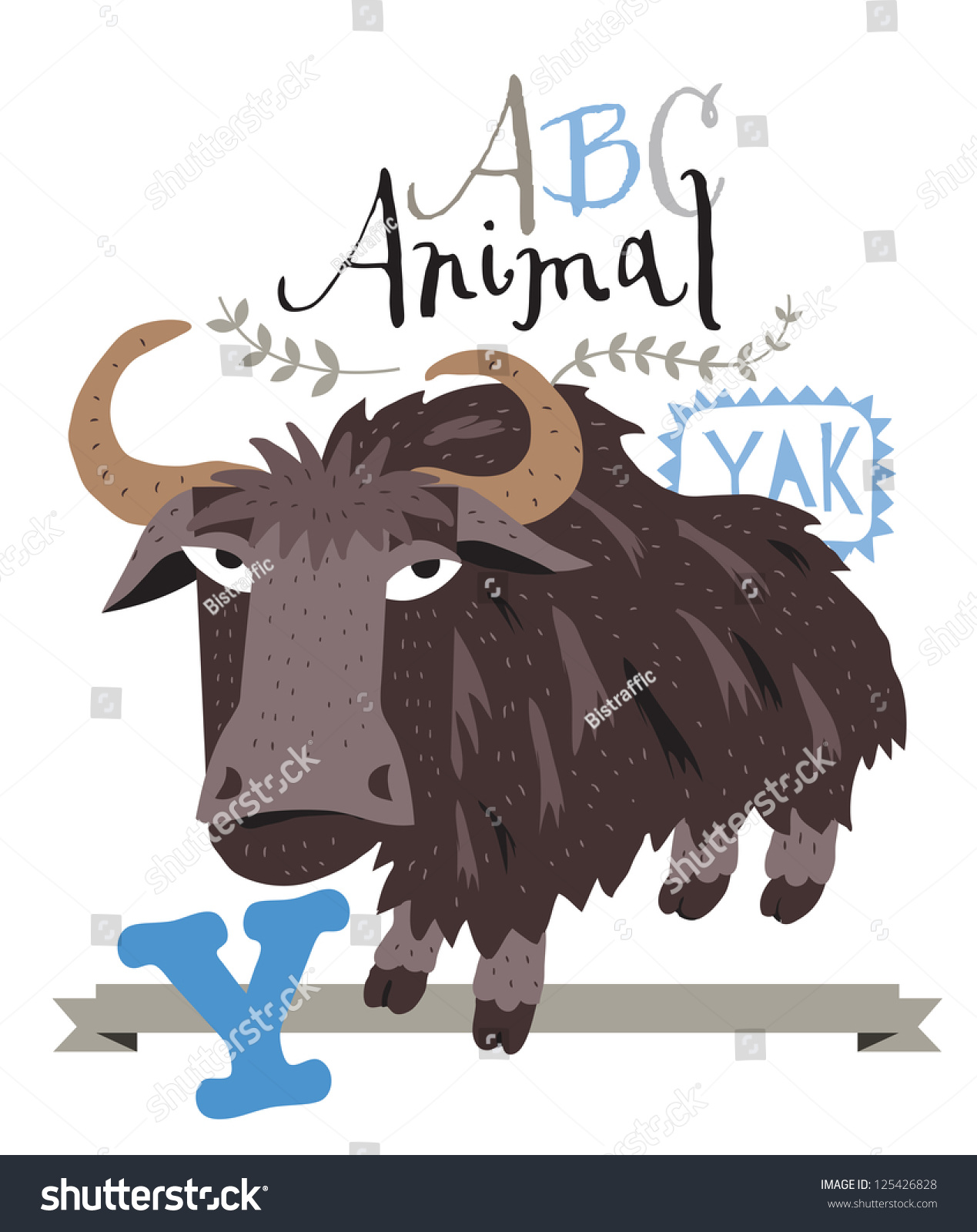 Abc Yak Stock Vector 125426828 : Shutterstock