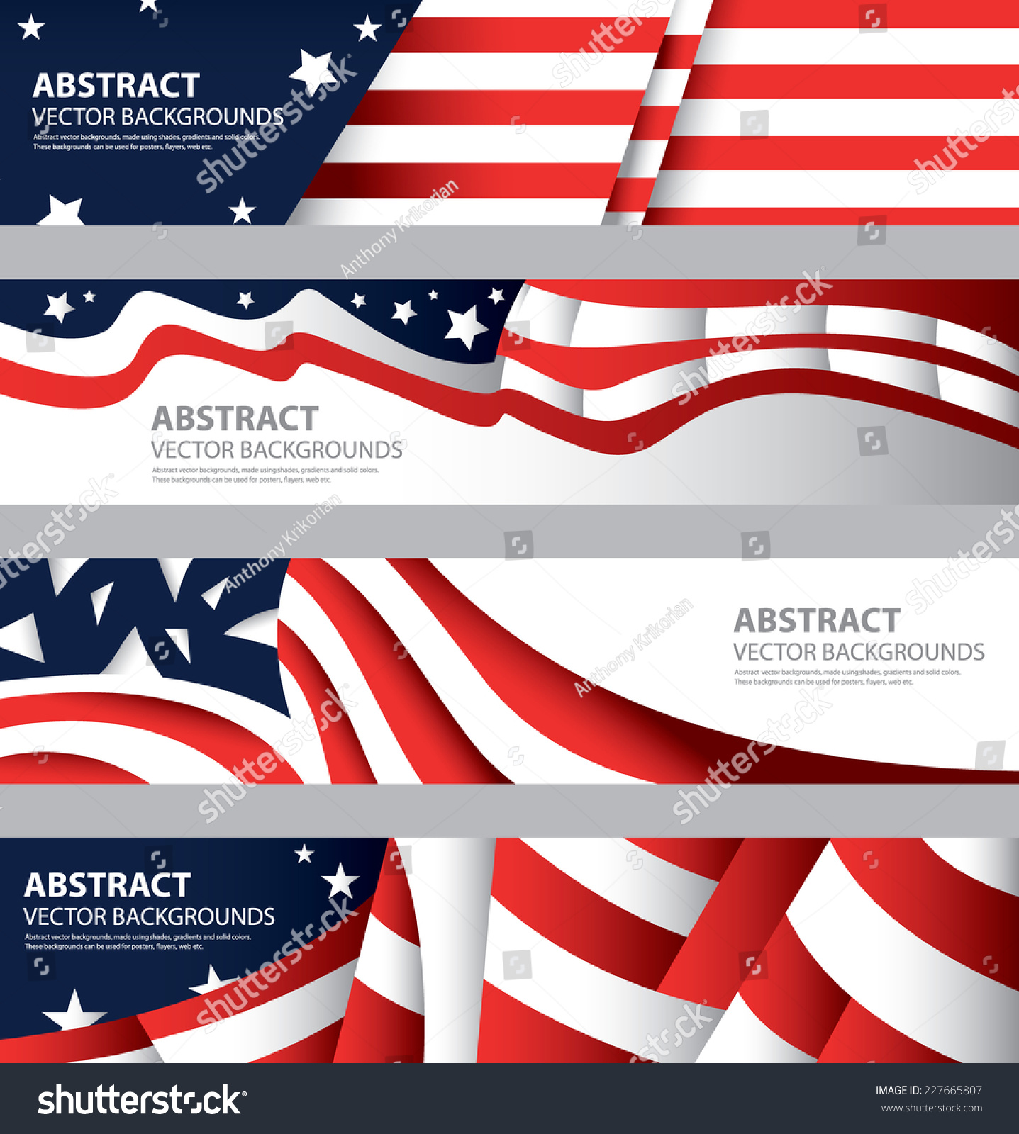 Abstract American Flag, Usa Colors , Abstract Background, Colorful 