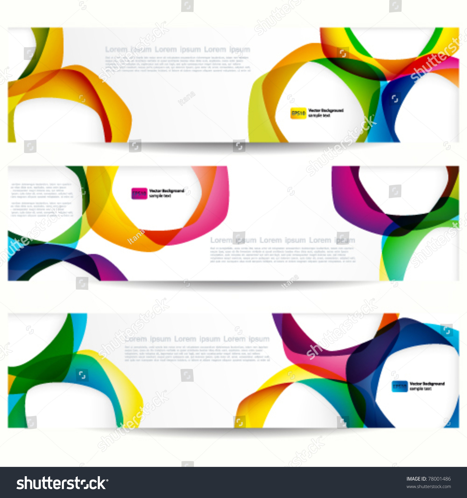 Abstract Banner With Forms Of Empty Frames For Your Web Design Stock