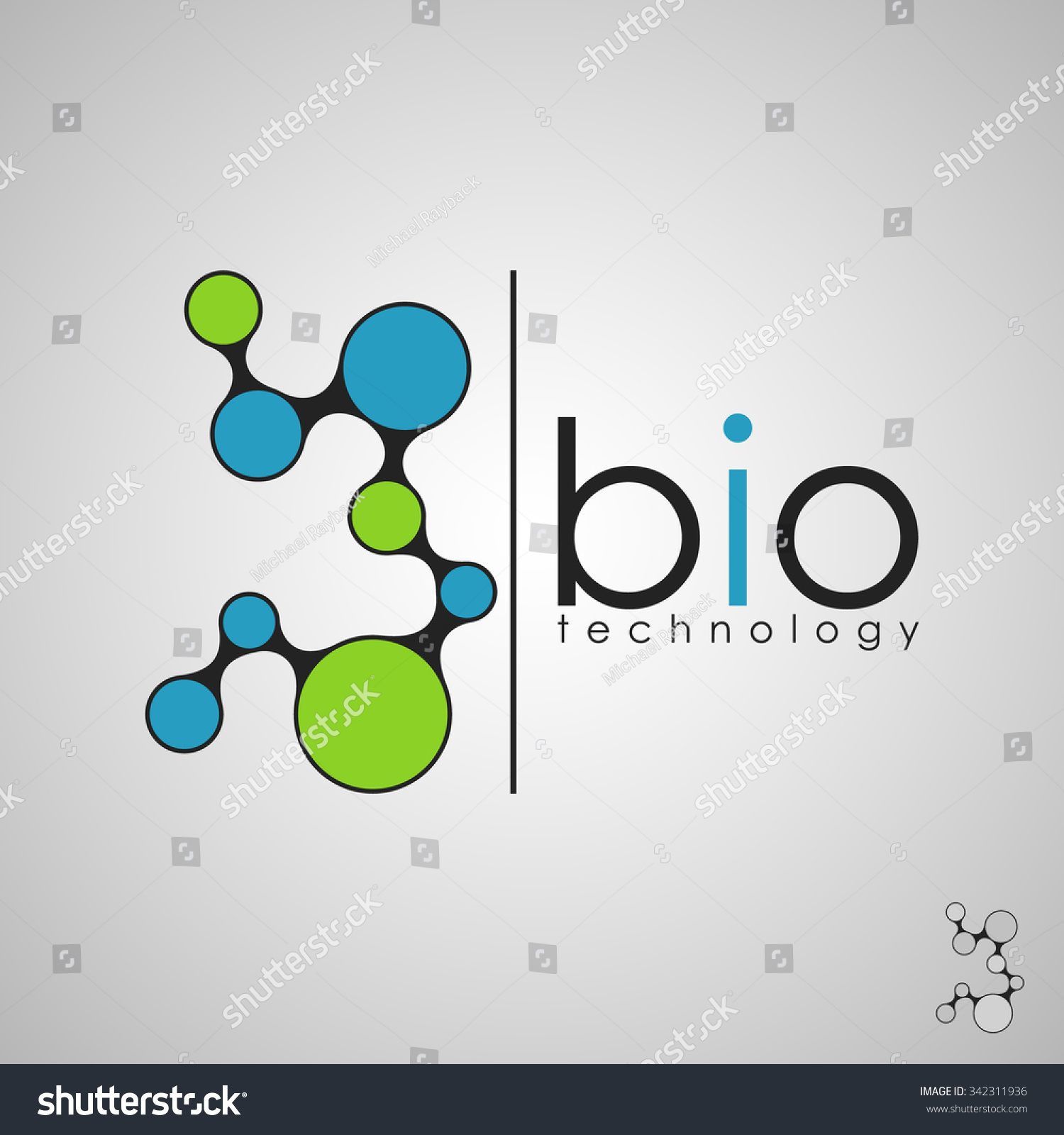 Abstract Biotechnology Molecule Atom Dna Chip Logo Design Template