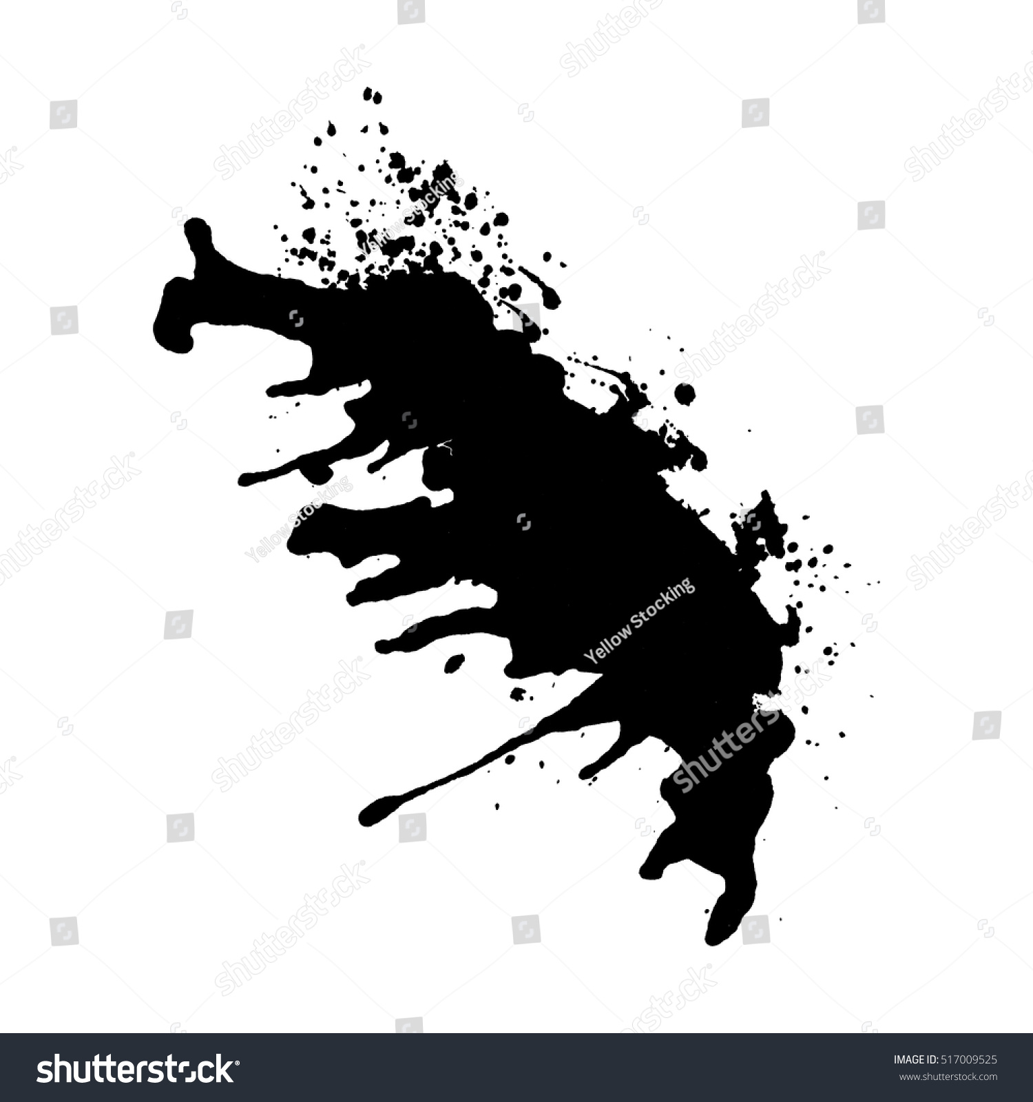 Abstract Black Ink Blot Background Vector Vector De Stock Libre De