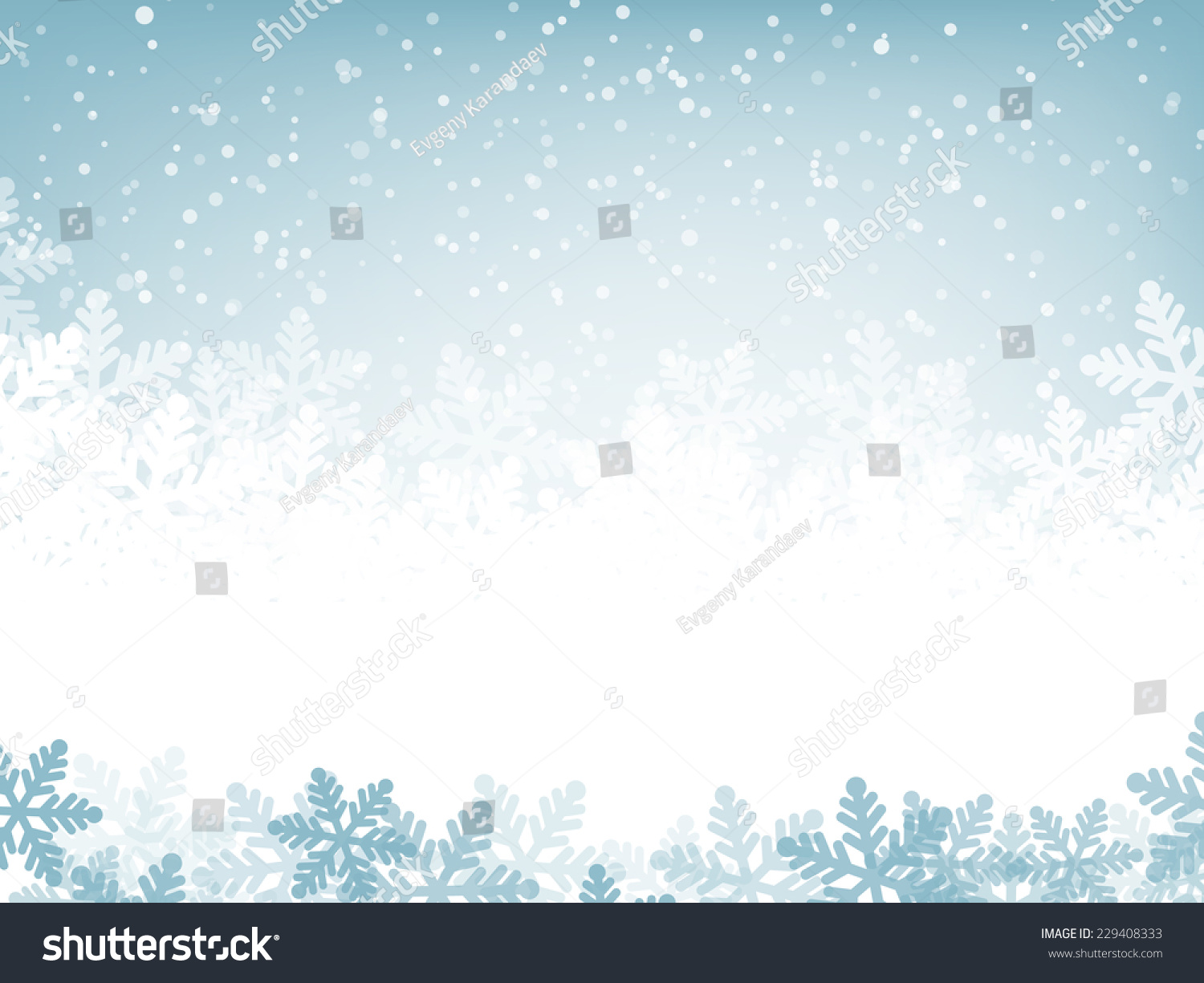 Abstract Blue Christmas Background With Snowflakes Stock Vector Illustration 229408333