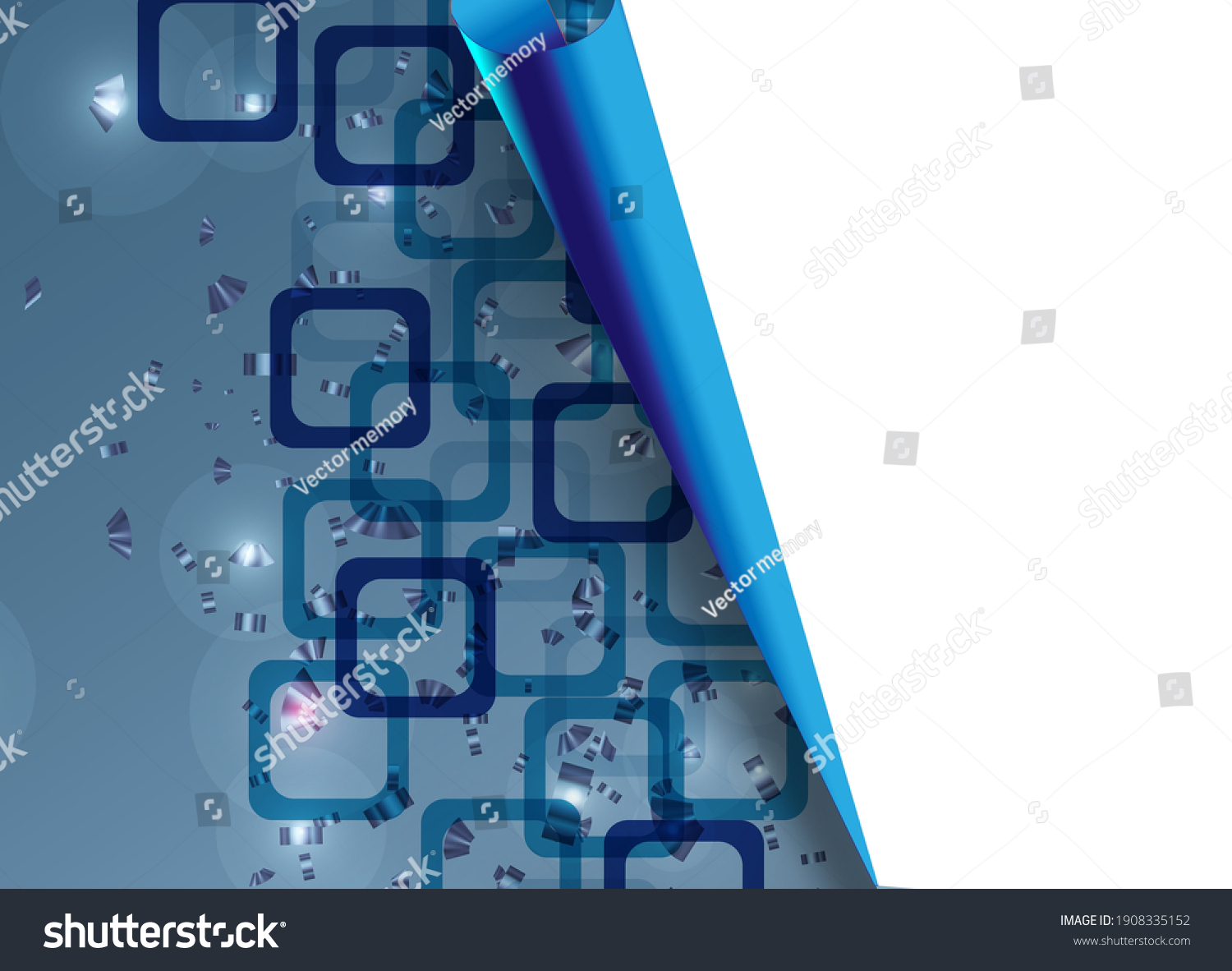 Abstract Blue Futuristic Surface Hexagon Pattern Stock Vector Royalty