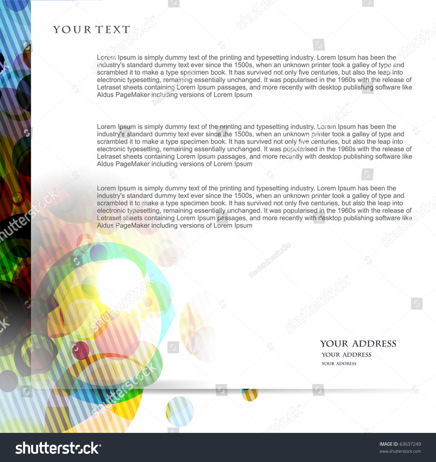 Abstract Business Email Template Design Vector Illustration 63637249 Shutterstock Illustrator Email Template