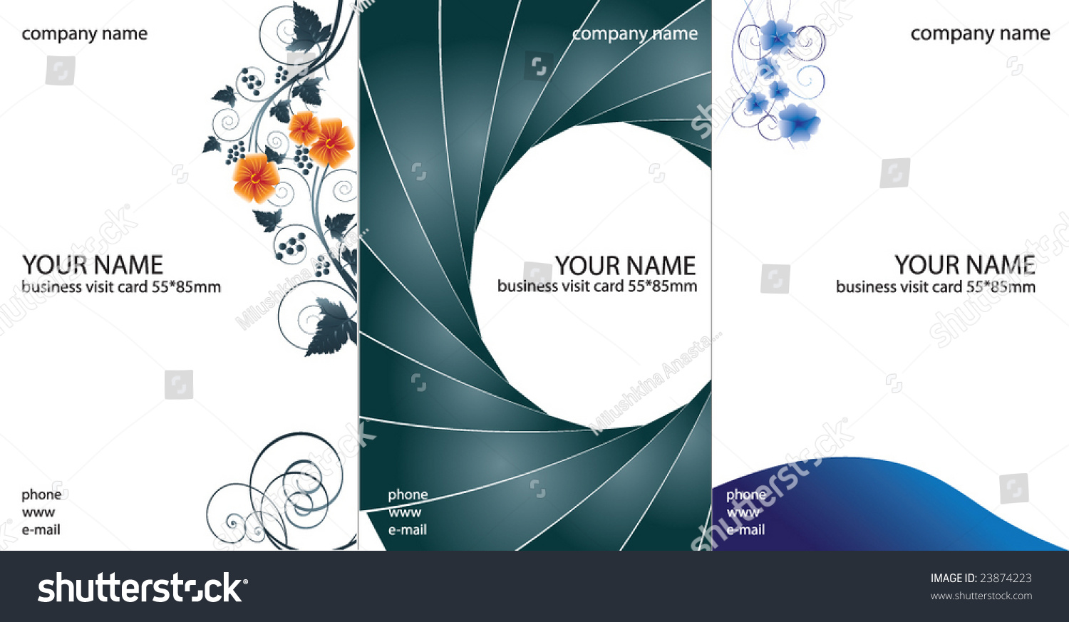 Abstract Business Visit Card Design. Vector - 23874223 : Shutterstock
