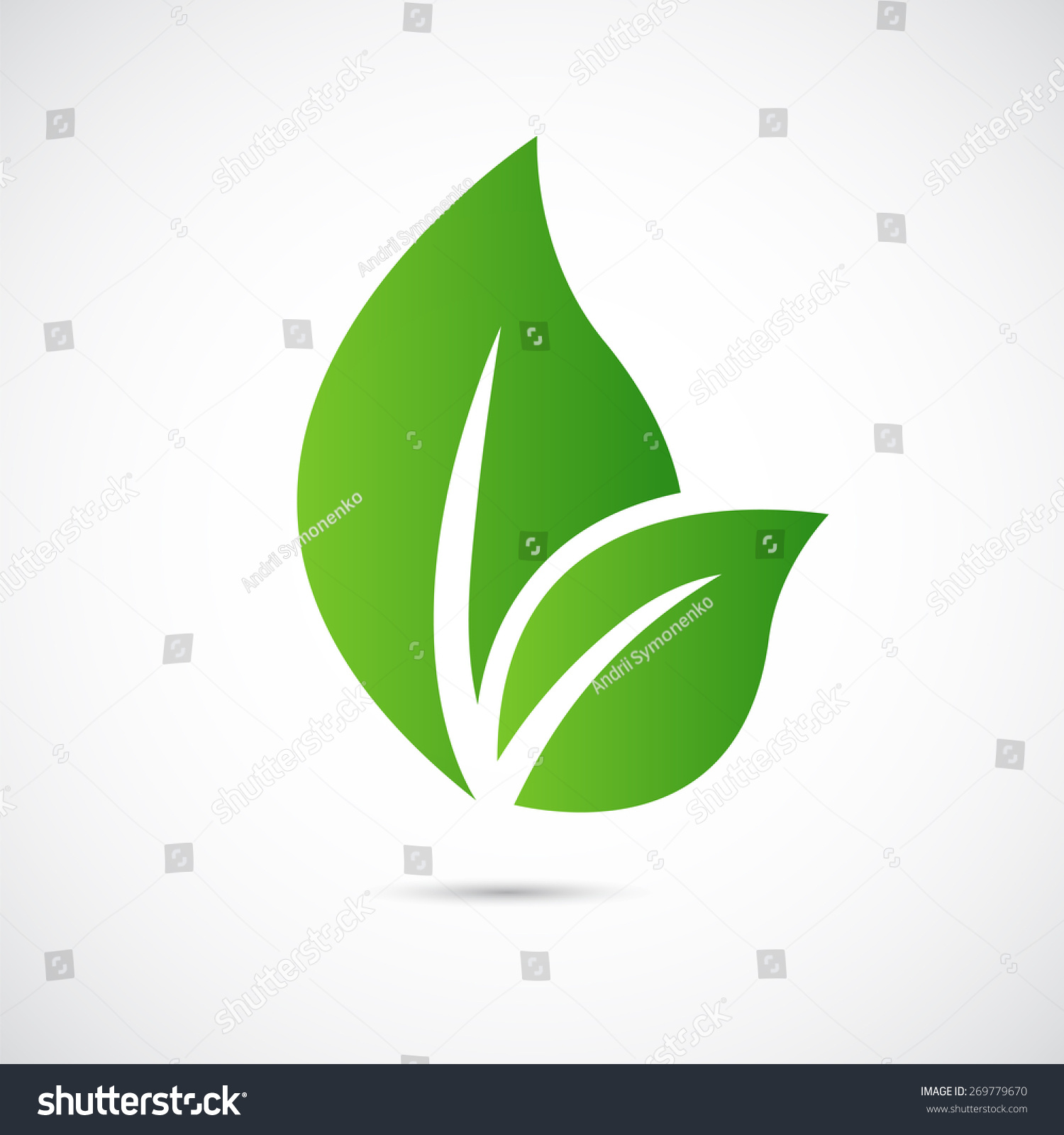 clipart green leaf logo icon - photo #34