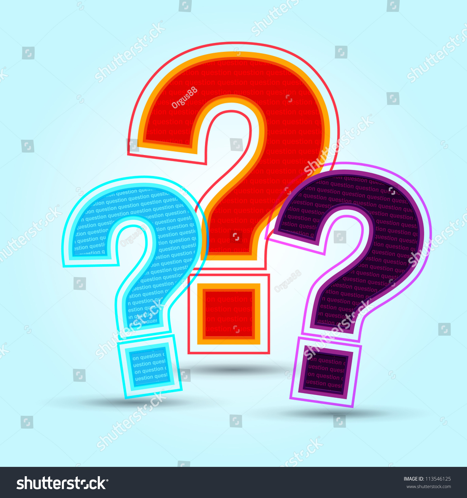 Abstract Colorful Question Mark Stock Vector Illustration 113546125 Shutterstock 7209