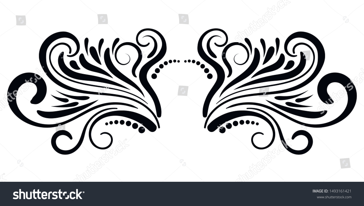 Abstract Curly Element Design Swirl Curl Stock Vector Royalty Free