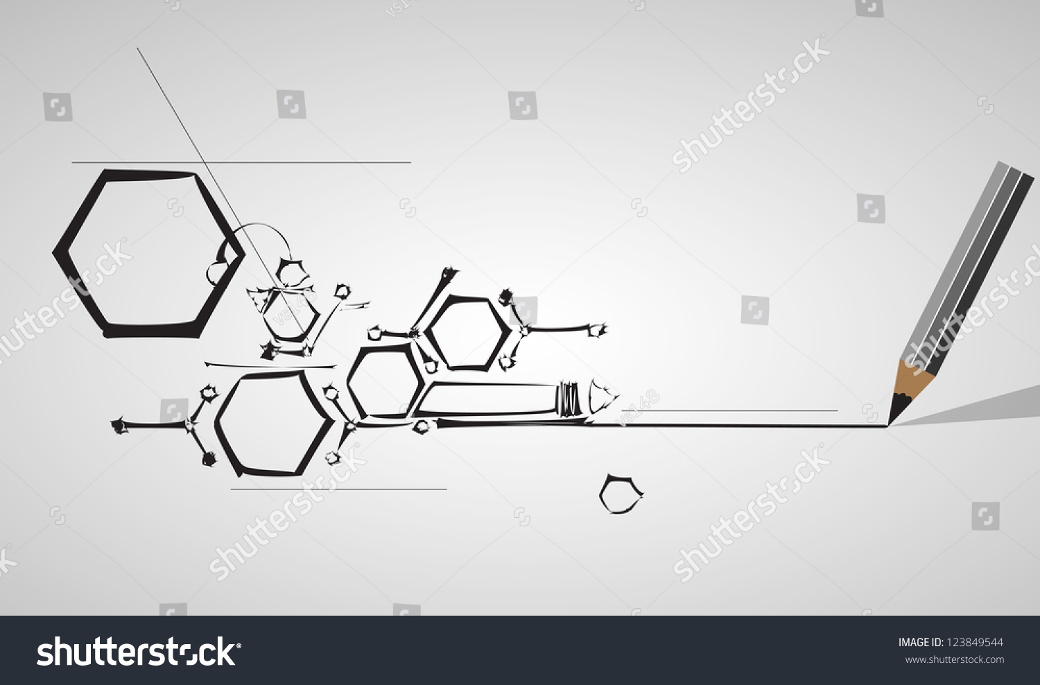 Abstract Drawing Computer Technology Business Background