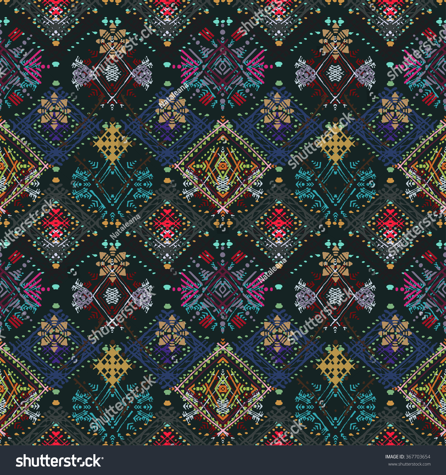 Abstract ethnic seamless pattern Tribal art boho print hand drawn vintage ornament Background texture wallpaper wrapping Abstract ethnic seamless pattern Tribal art boho print hand drawn vintage ornament Background texture wallpaper wrapping