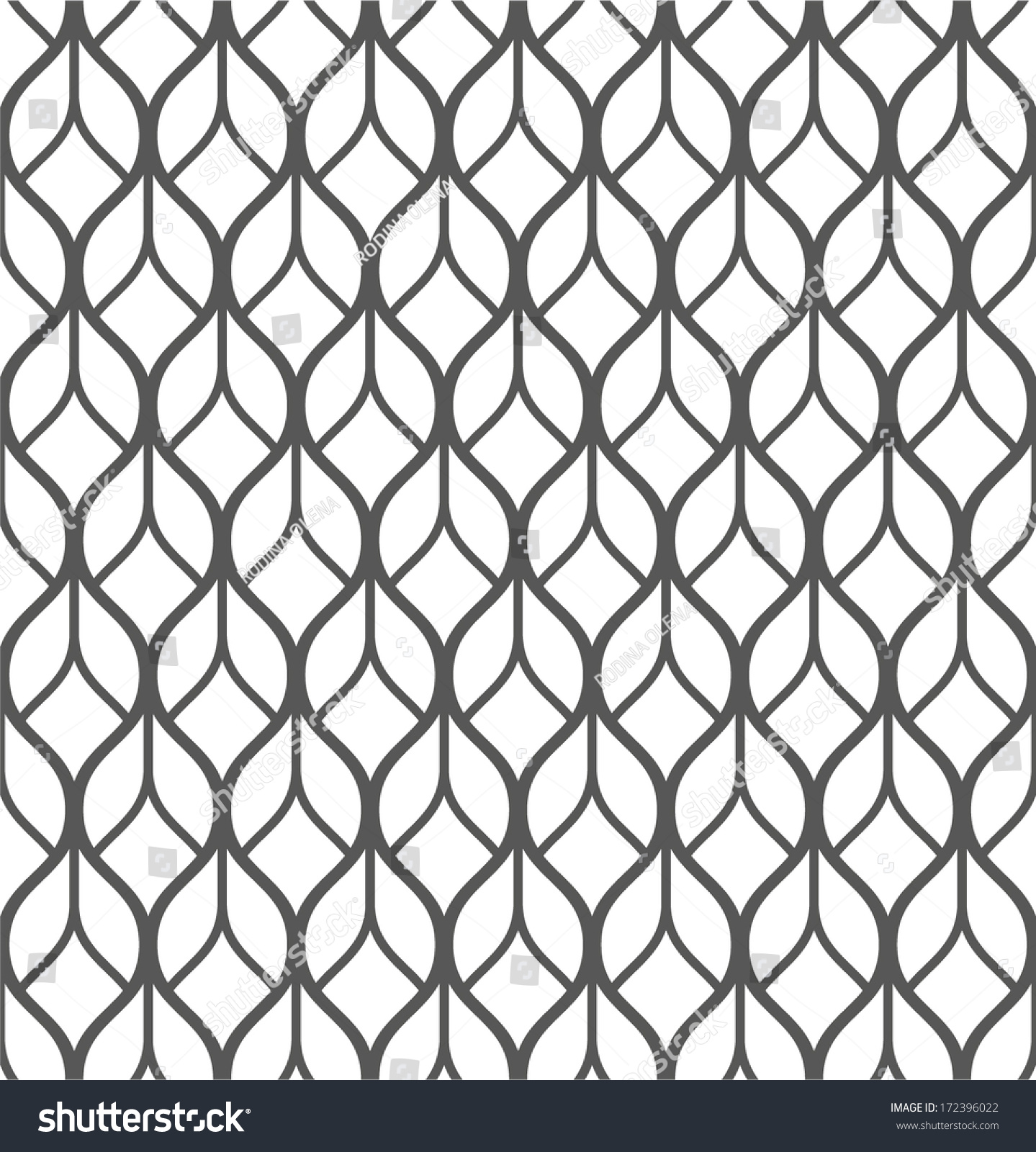 Abstract Geometric Seamless Pattern Black And White Pattern Stock