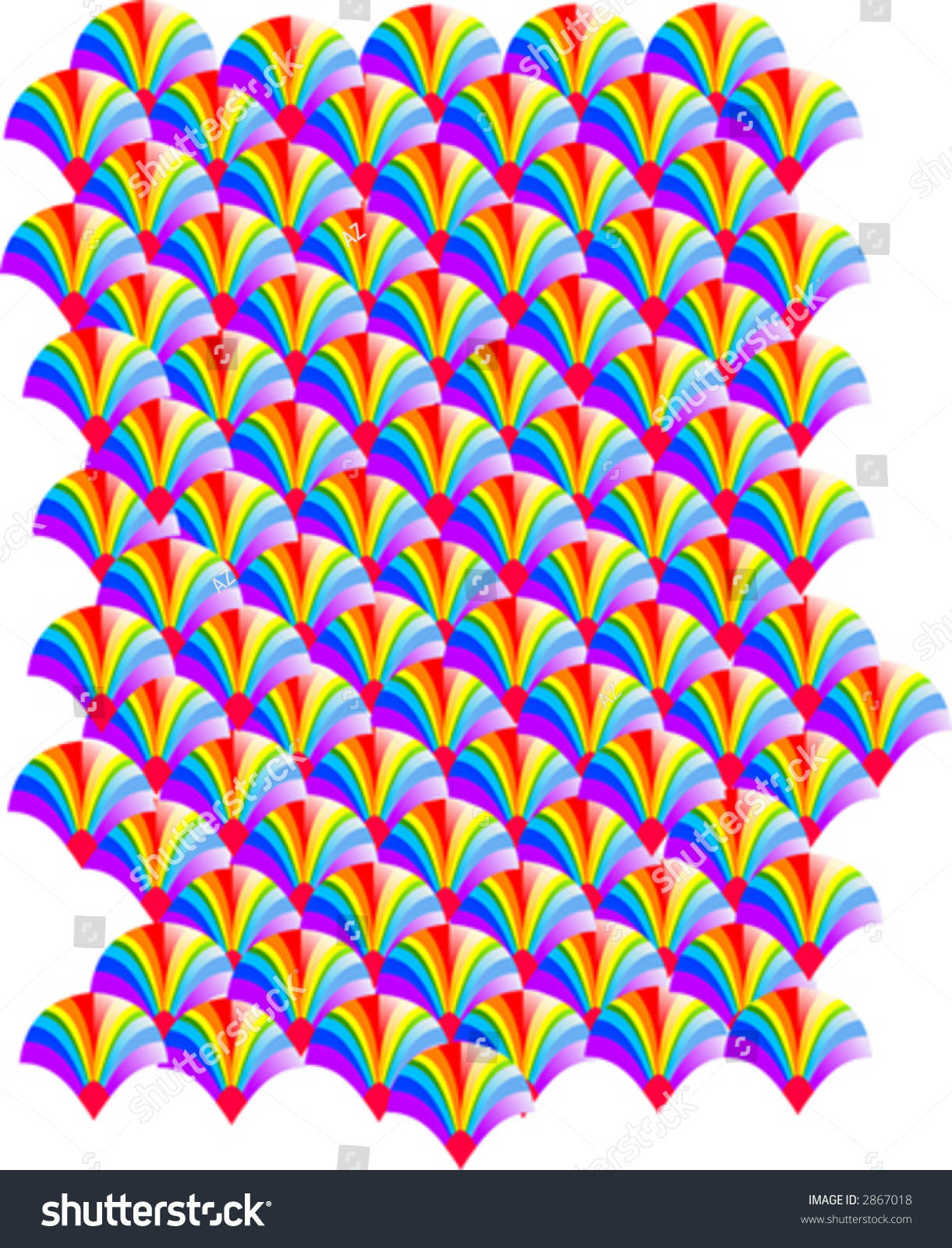 Abstract Geometrical Cool Rainbow Duplicate Tiled Background Stock