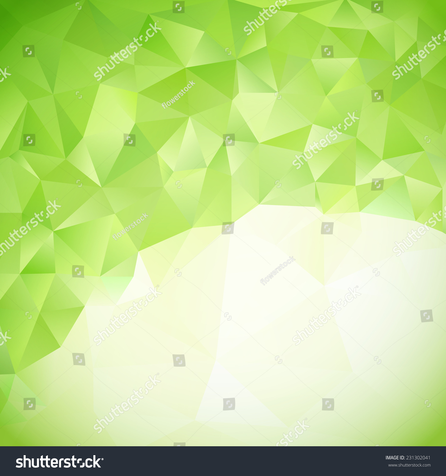 Abstract Green Background With Polygonal Design Stock Vector
