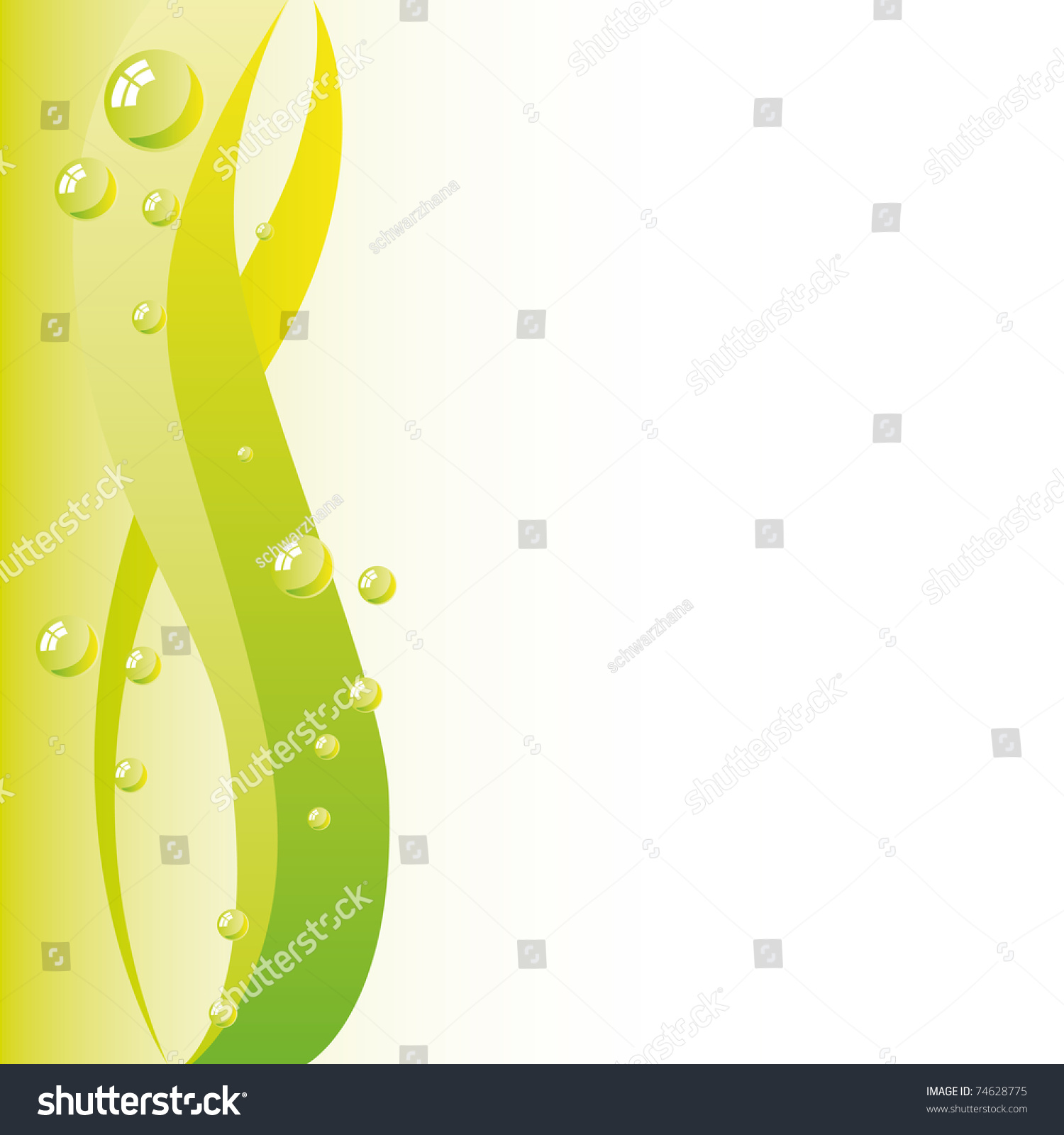 Abstract Green Water Background Stock Vector Illustration 74628775