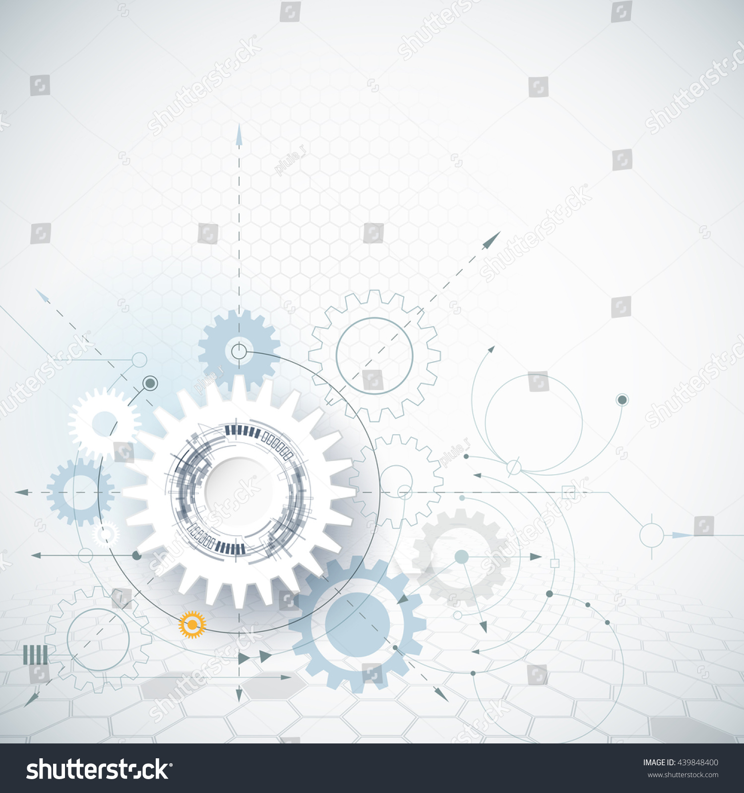 Abstract hi-tech engineering machine technology concept Vector abstract futuristic technology on light gray color background Abstract hi-tech engineering machine technology concept Vector abstract futuristic technology on light gray color background