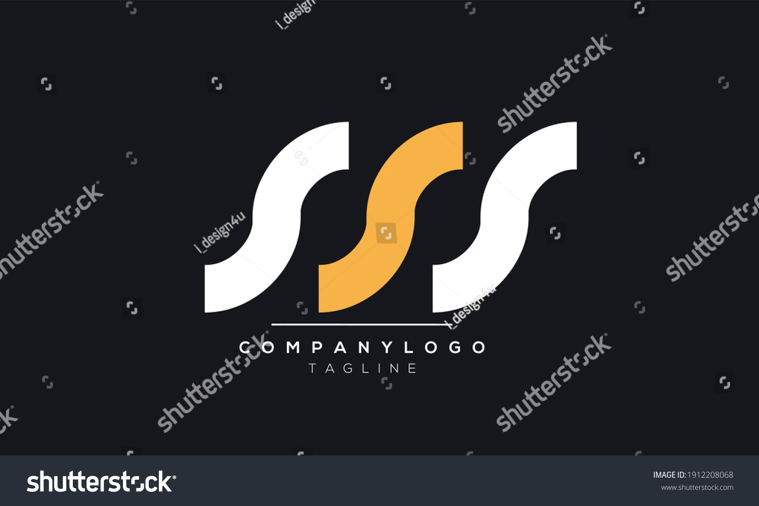 Abstract Letter Initial Sss Vector Logo Stock Vector Royalty Free