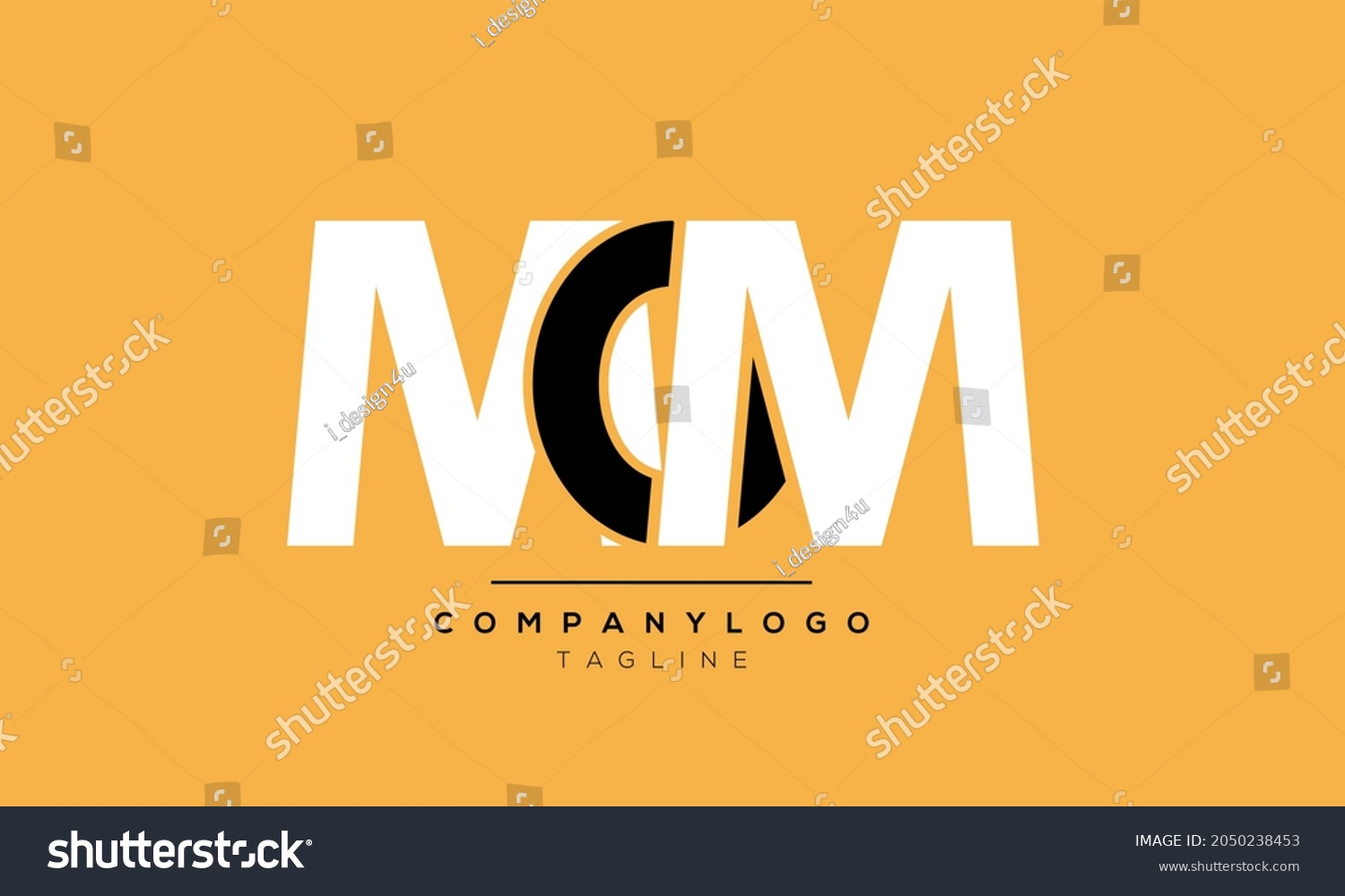 Abstract Letter Mcm Vector Logo Design Stock Vector Royalty Free