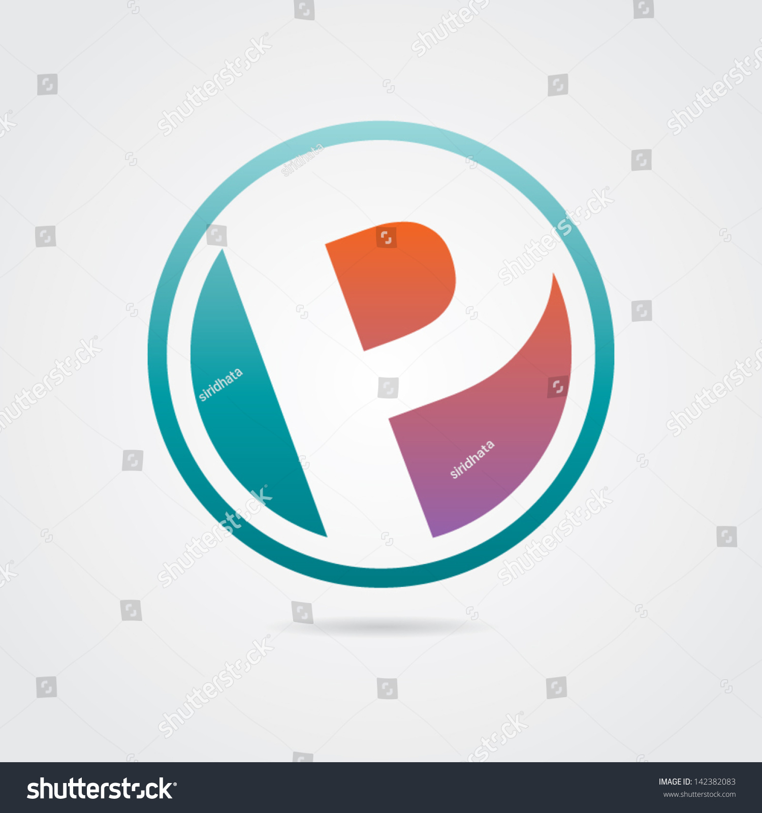 Abstract Letter P Icon Stock Vector Illustration 142382083 : Shutterstock