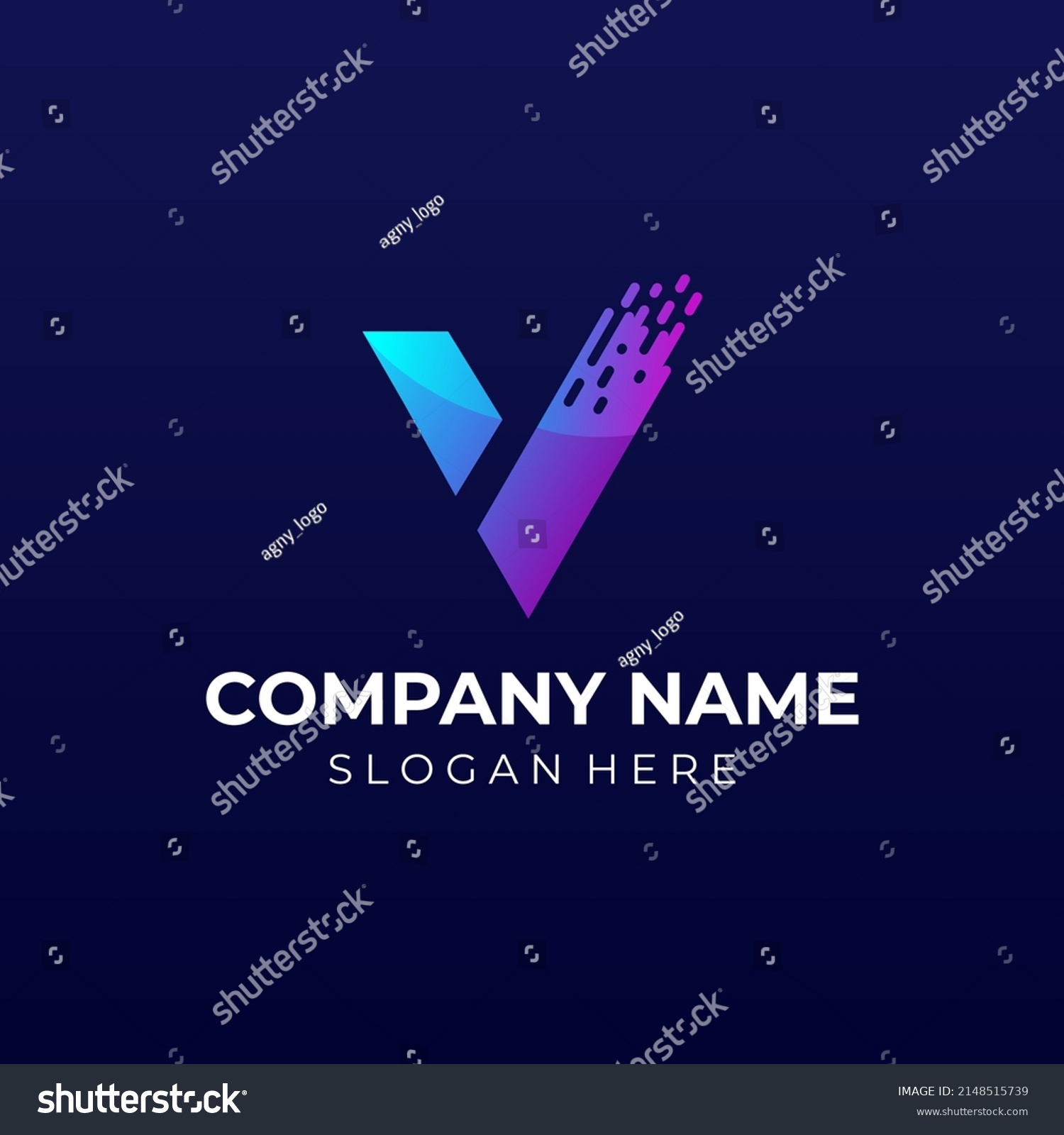 Abstract Letter V Logo Designs Concept Stock Vector Royalty Free