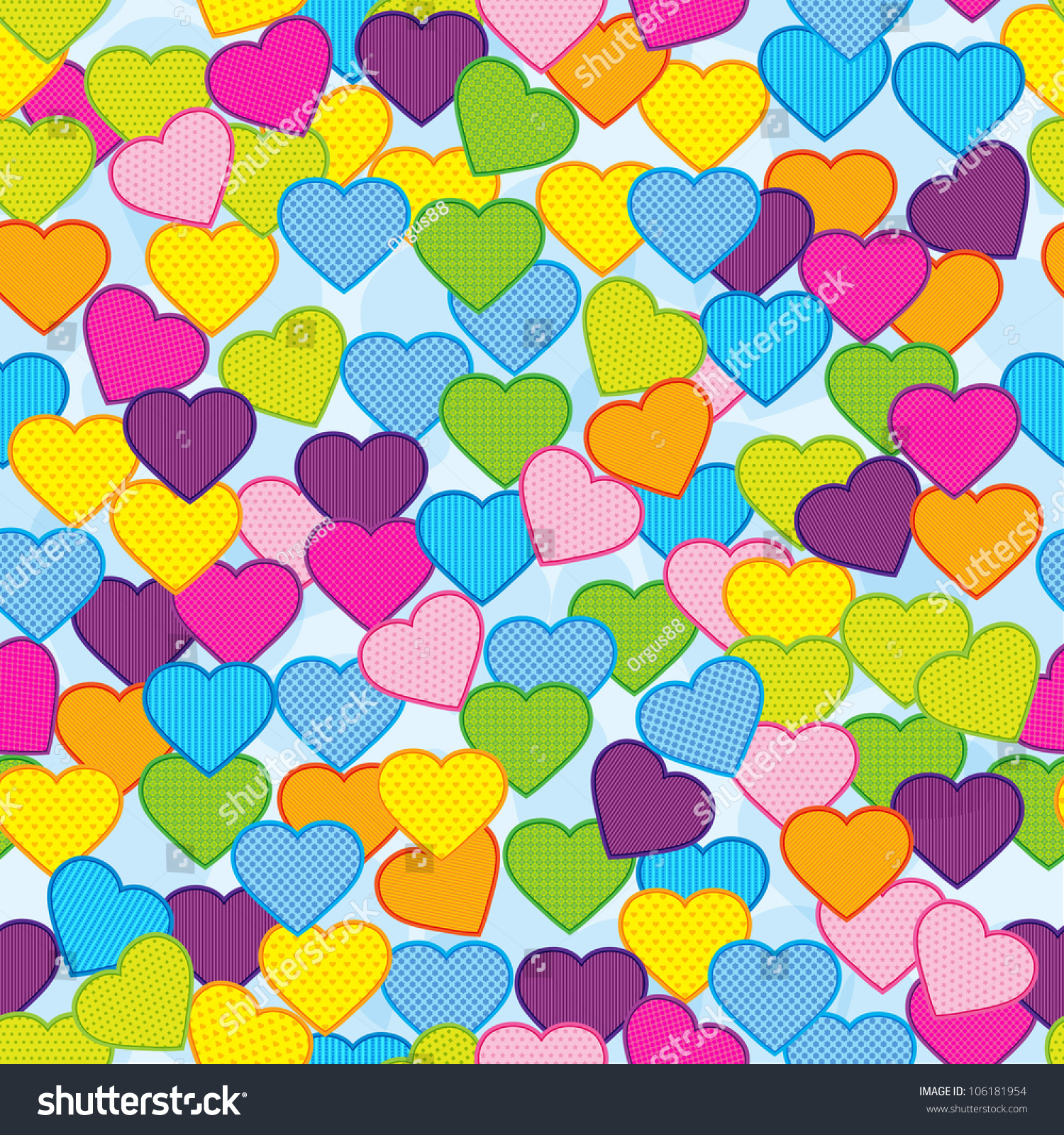 Abstract Love Seamless Background   Vector Seamless Pattern With Love 