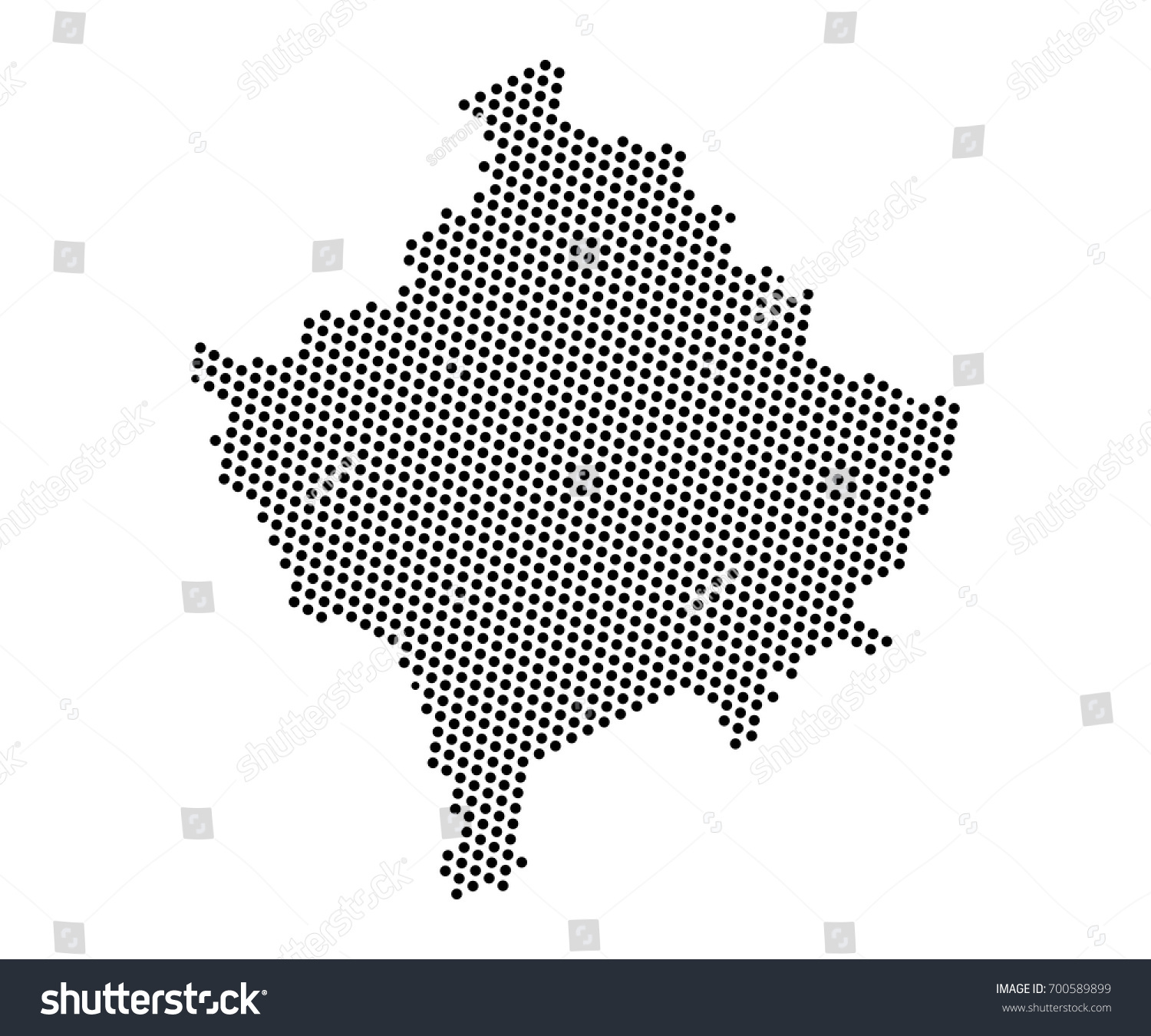 Abstract Map Kosovo Dots Planet Lines Stock Vector Royalty Free