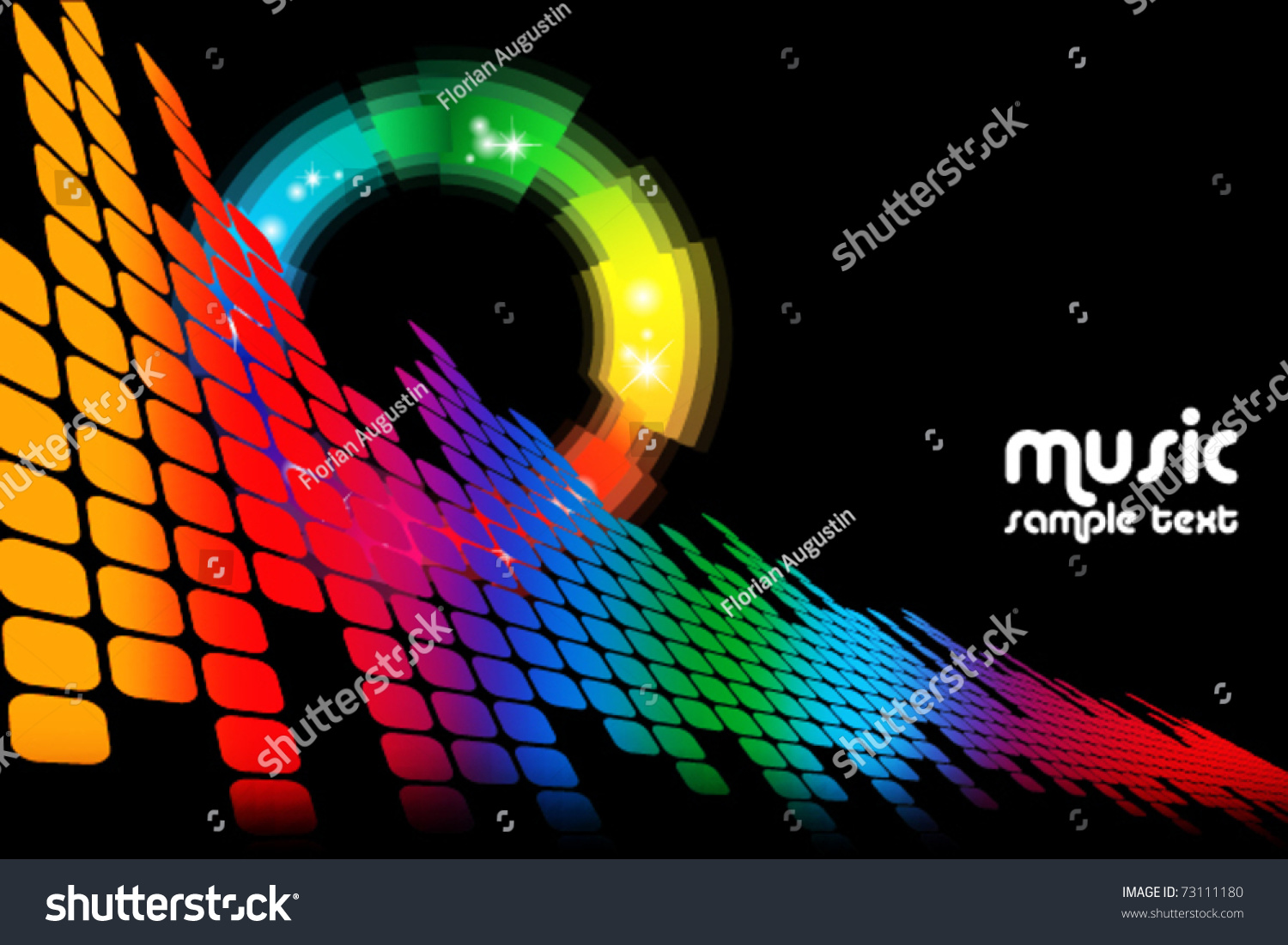 Abstract Music Colored Background Stock Vector Illustration 73111180