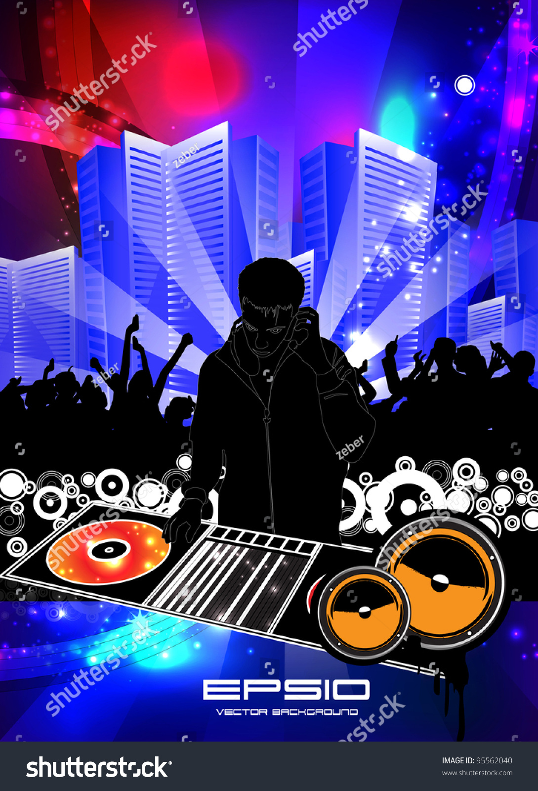 abstract-music-dj-poster-design-template-vector-illustration