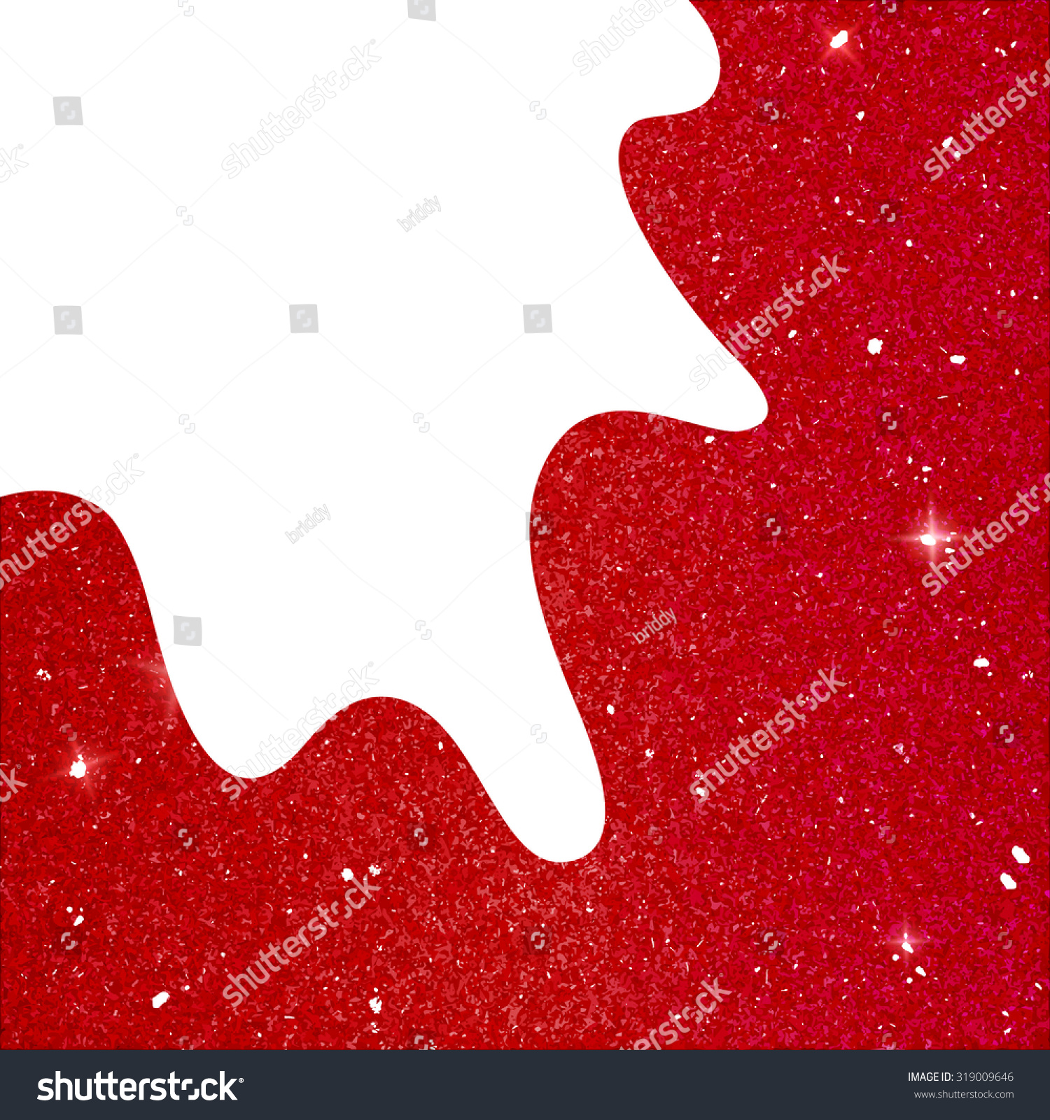 Abstract Red Glitter Banner Place Text Stock Vector 319009646