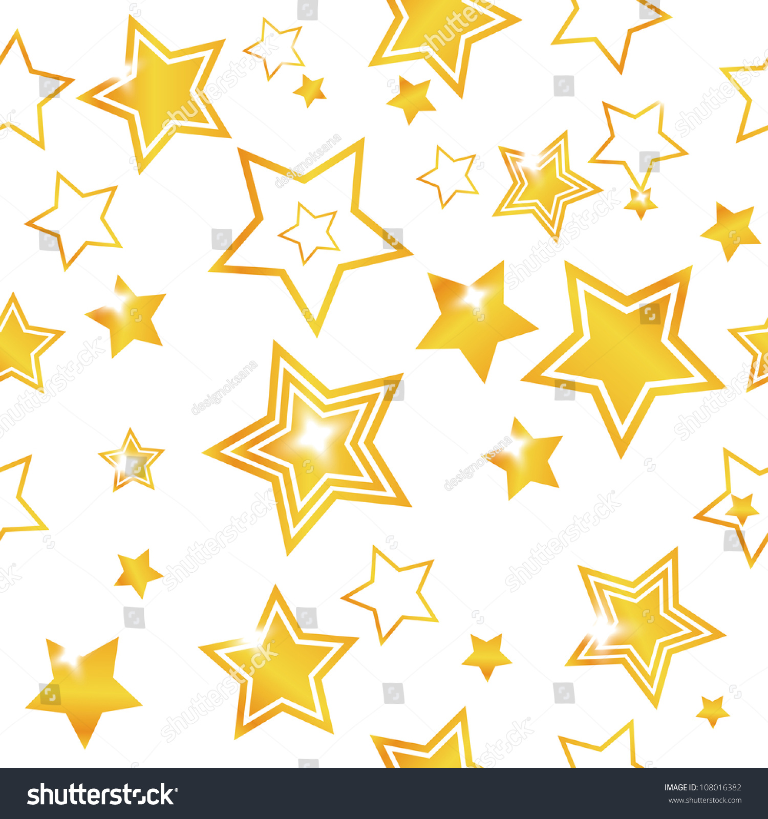 Abstract Seamless Background With Stars Stock Vector Illustration