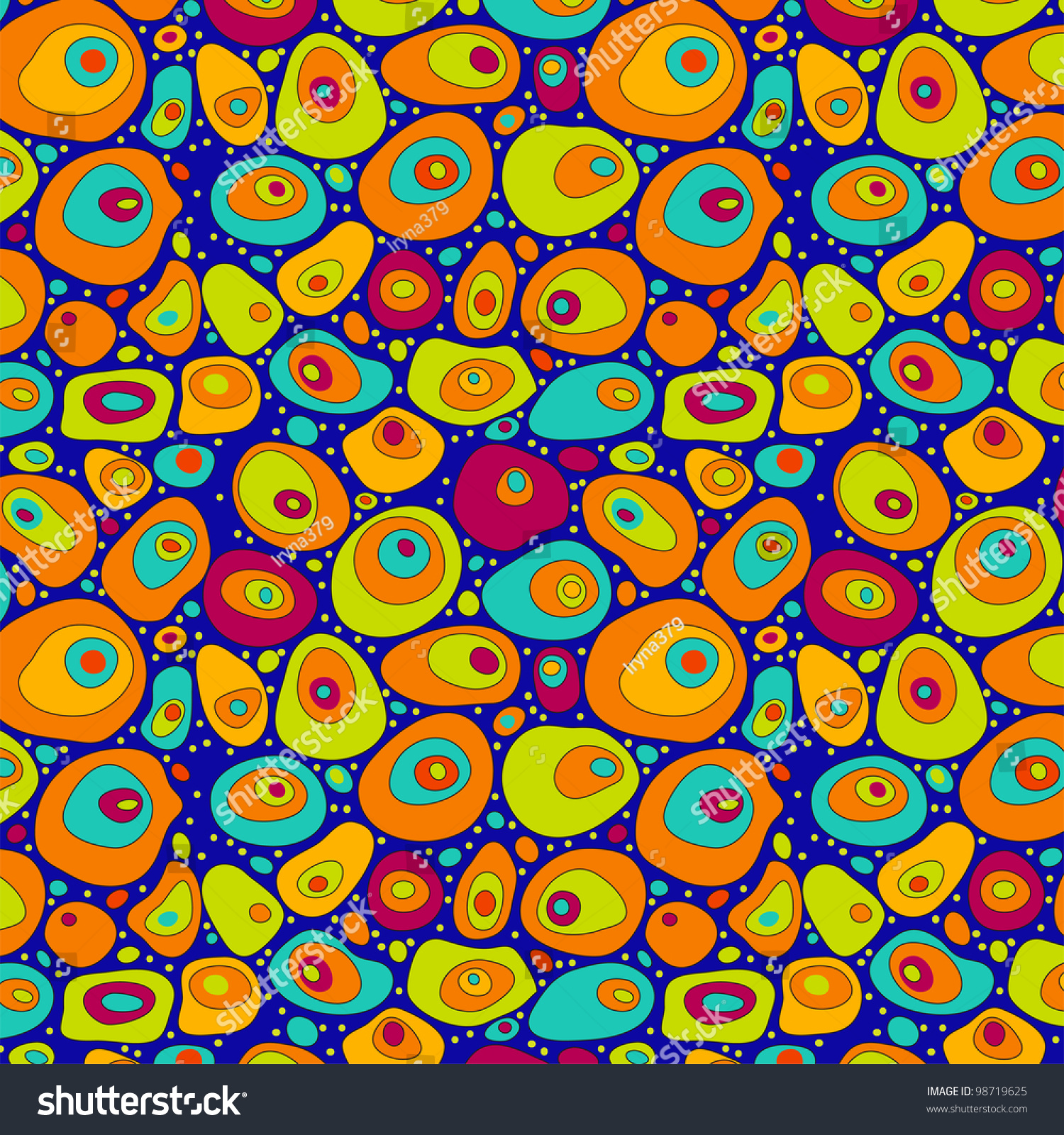 Abstract Seamless Texture Of The Colored Spots. / Striking Pattern