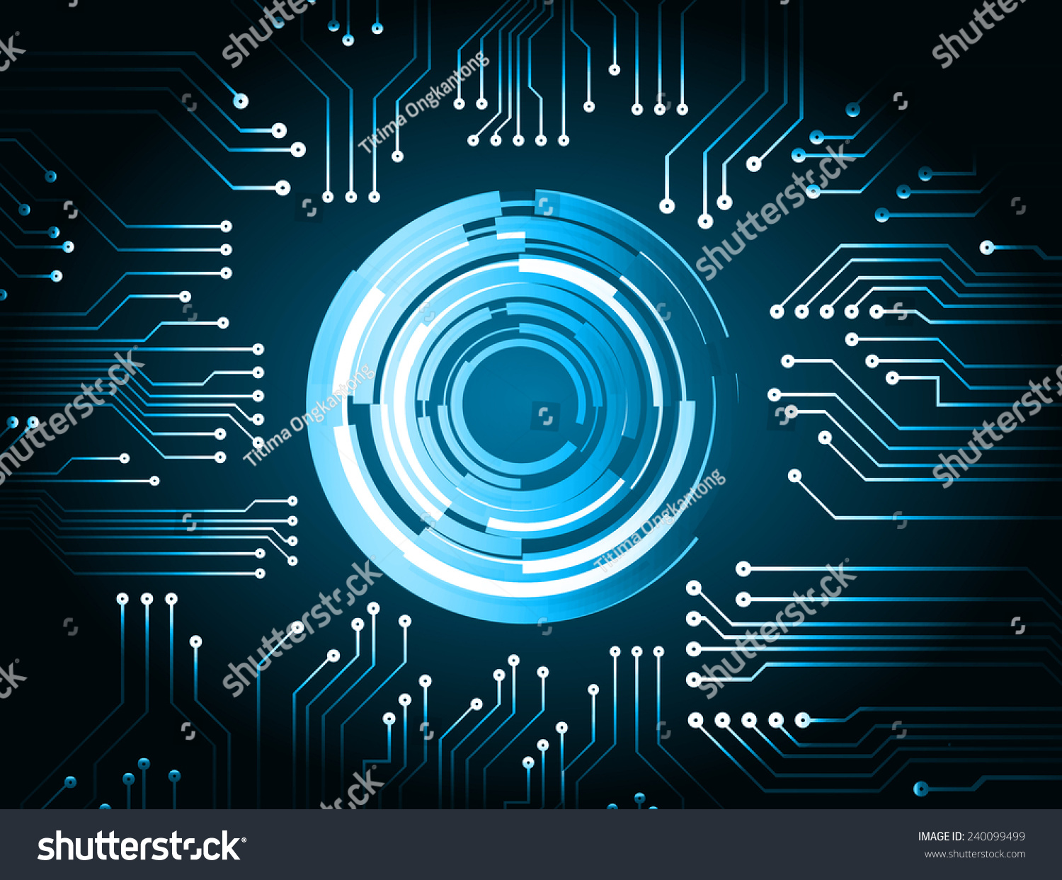 abstract vector blue background with high tech circuit board graphic abstract vector blue background with high tech circuit board graphic