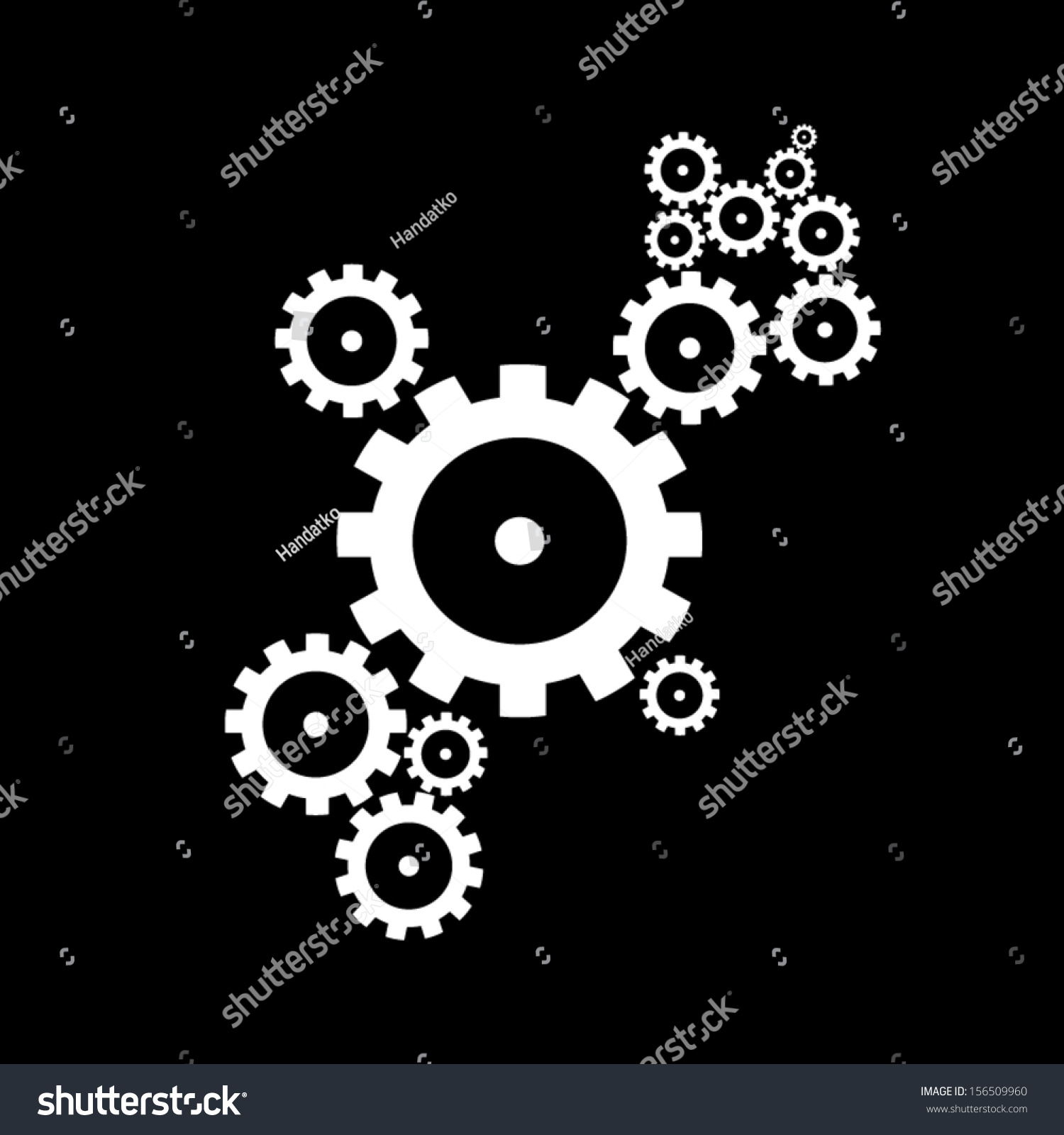 Abstract Vector Cogs Gears On Black Background 156509960 Shutterstock