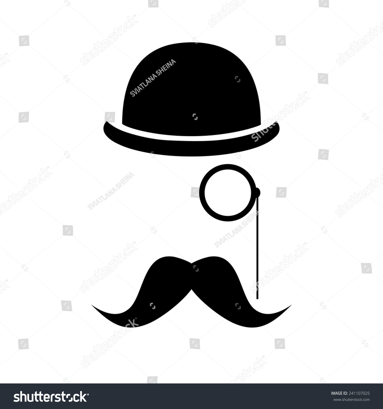 moustache and hat clipart - photo #31