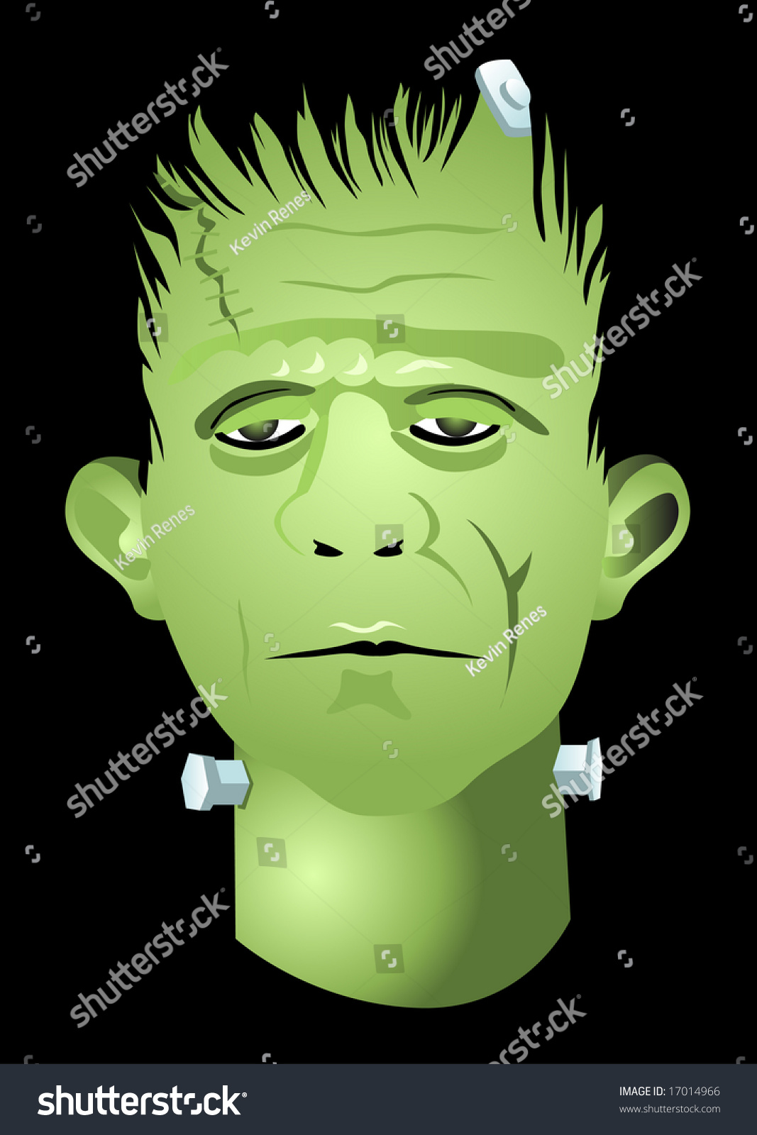 Abstract Vector Illustration Of The Monster Of Frankenstein - 17014966 