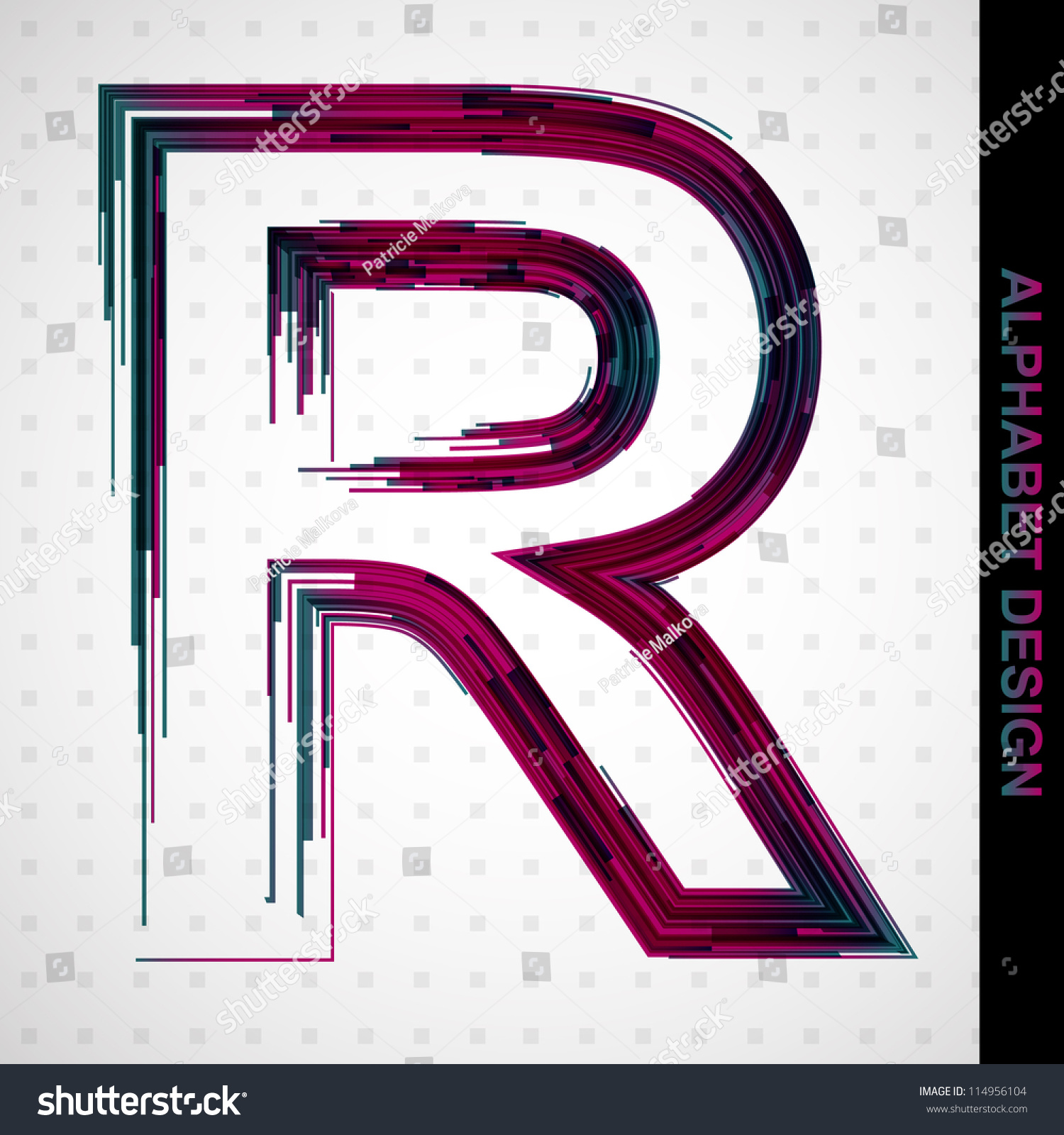 Abstract Vector Letter R From The Alphabet Set Eps 10 114956104 Shutterstock