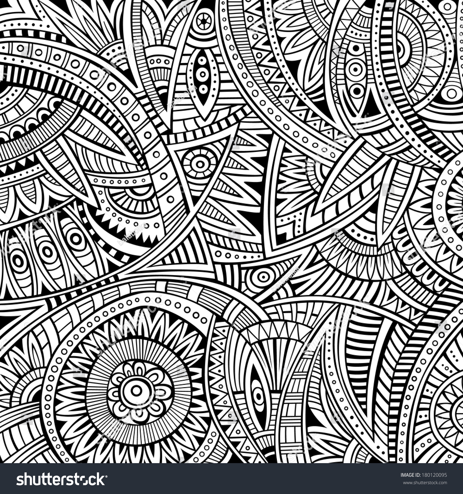 Abstract Vector Tribal Ethnic Background Seamless Stock Vector