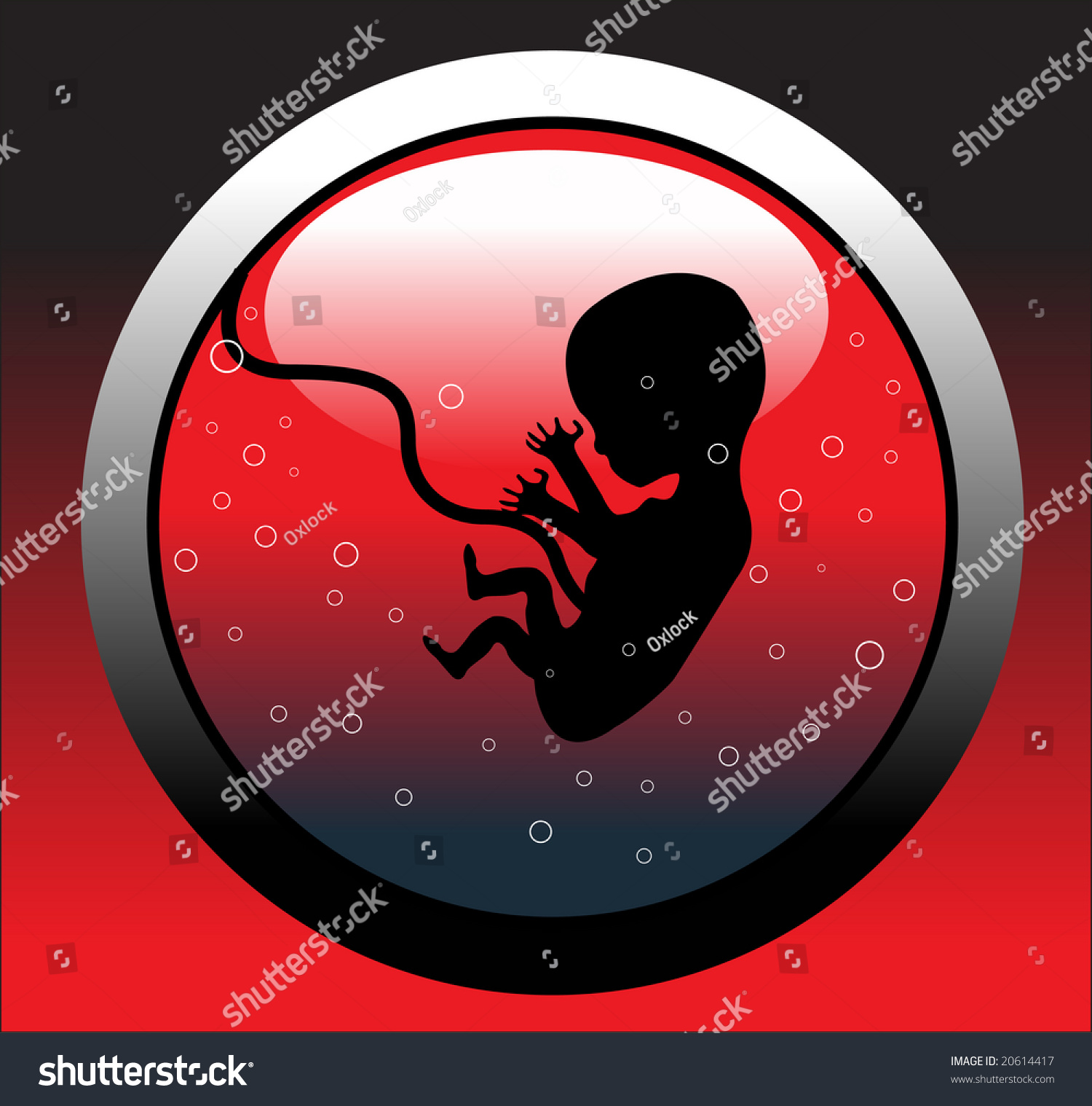 Abstract Womb Human Embryo Shape Unborn Stock Vector 20614417 